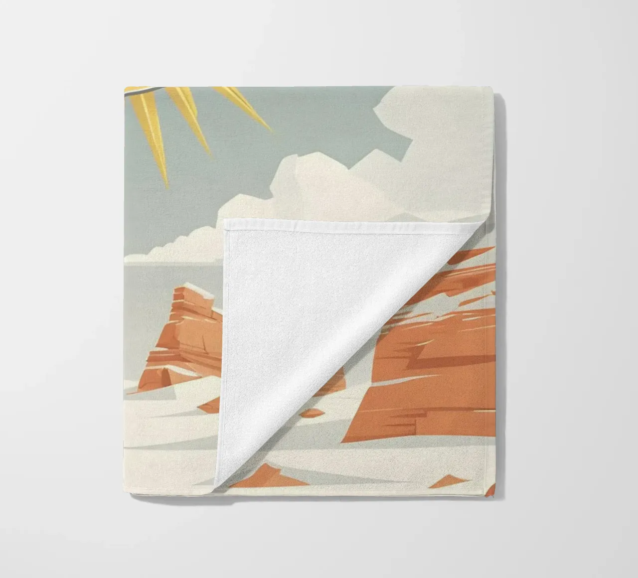 Zon met eenvoudige stralen strandhanddoek van LIFESTYLE OBJECTS