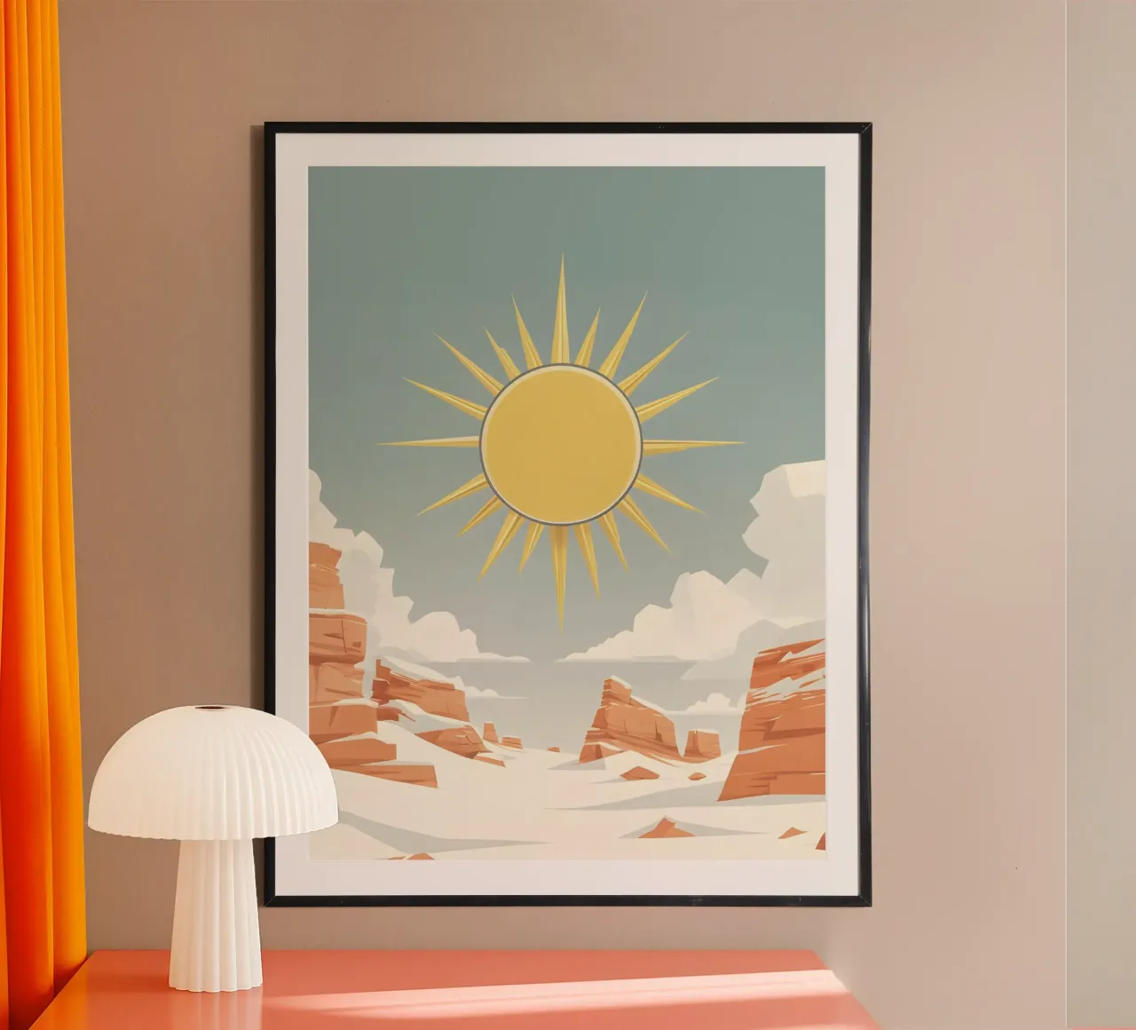 Sun with simple rays poster by LIFESTYLE OBJECTS