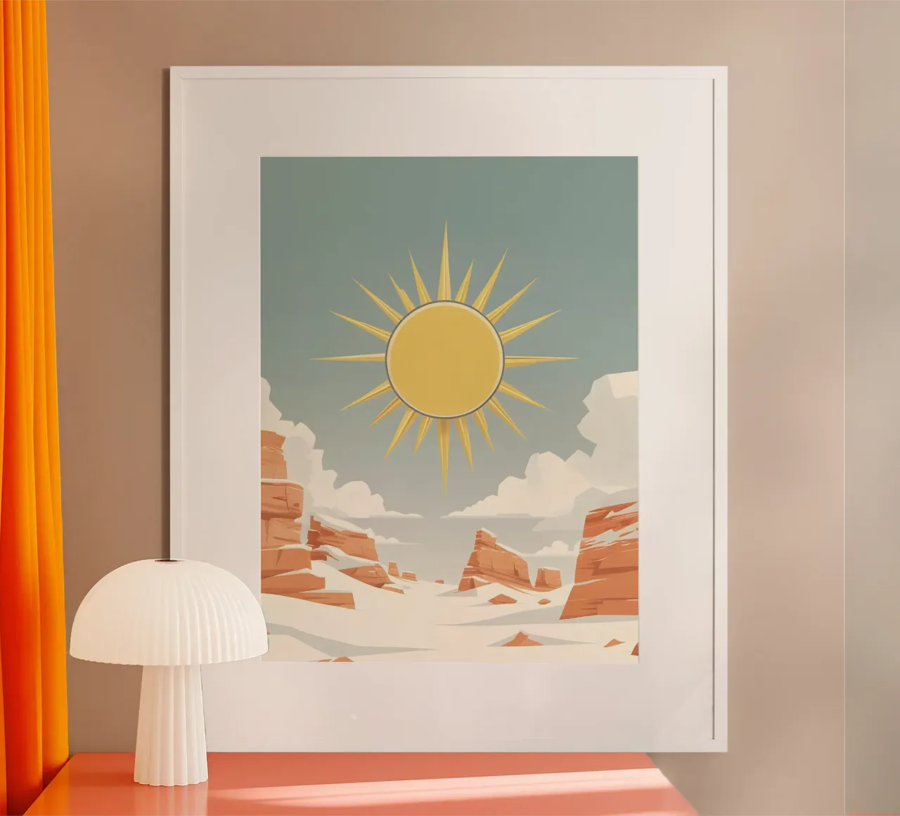 Sun with simple rays hahnemühle by LIFESTYLE OBJECTS