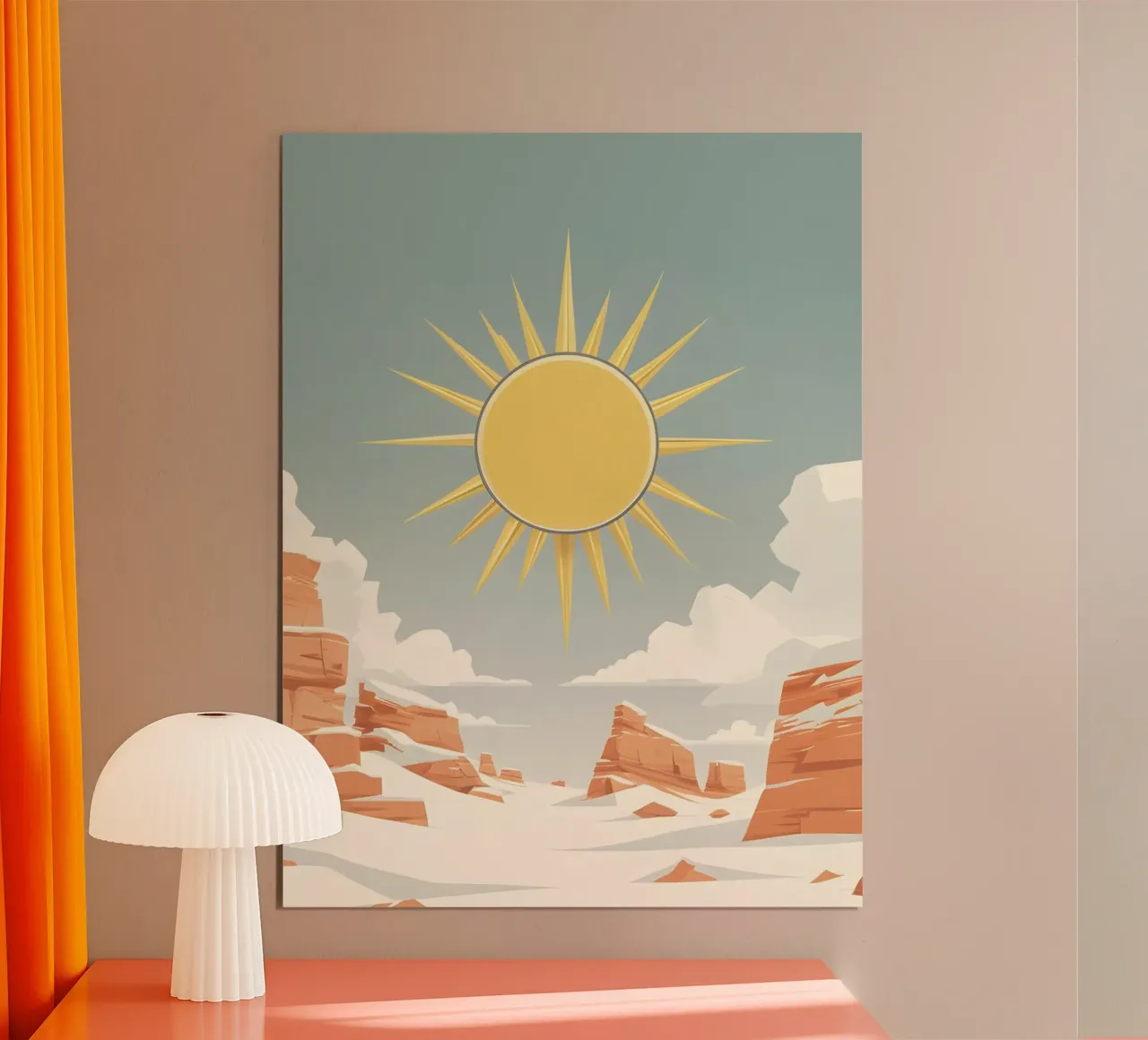 Sun with simple rays hahnemühle by LIFESTYLE OBJECTS