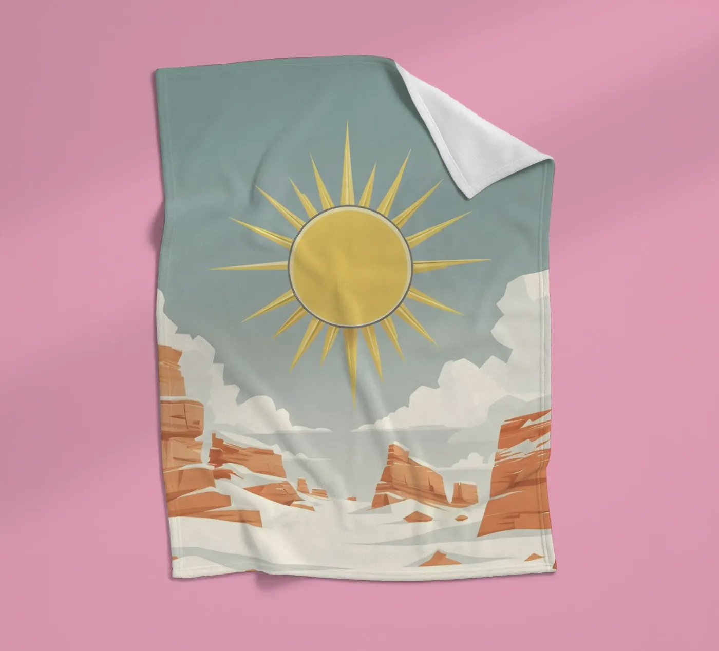 Sun with simple rays Fleecedecke von LIFESTYLE OBJECTS