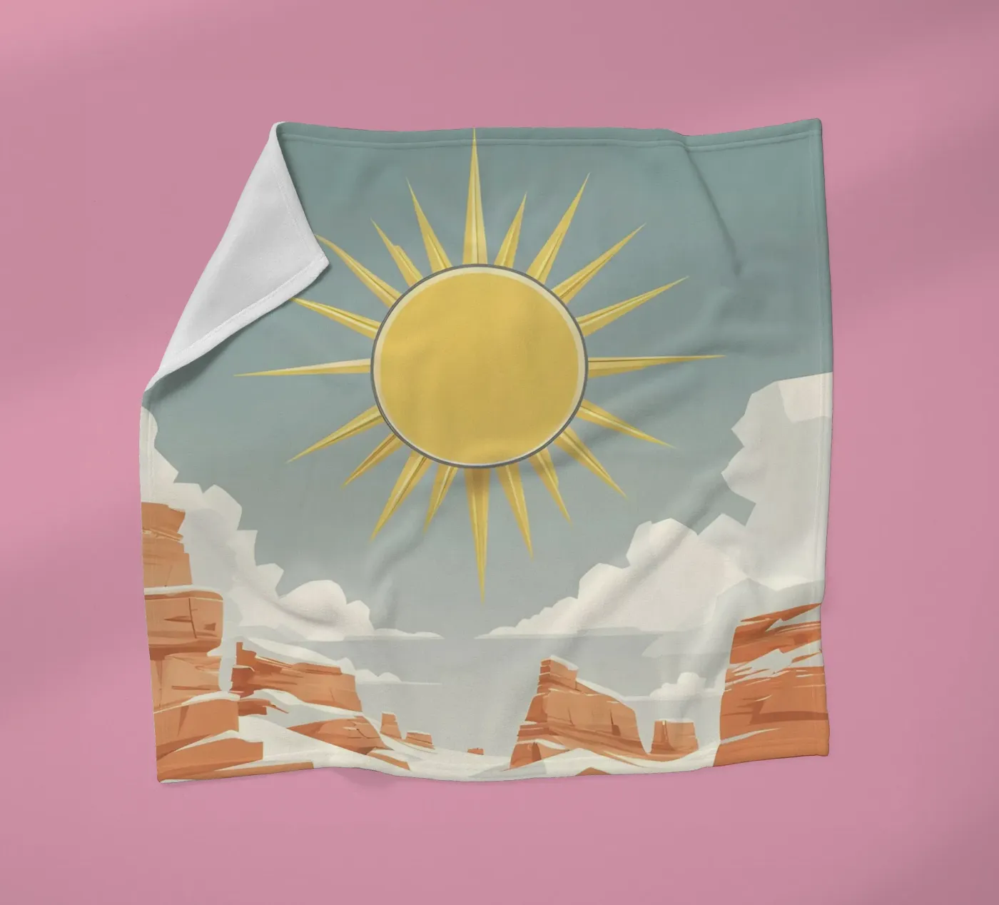 Sun with simple rays Fleecedecke von LIFESTYLE OBJECTS