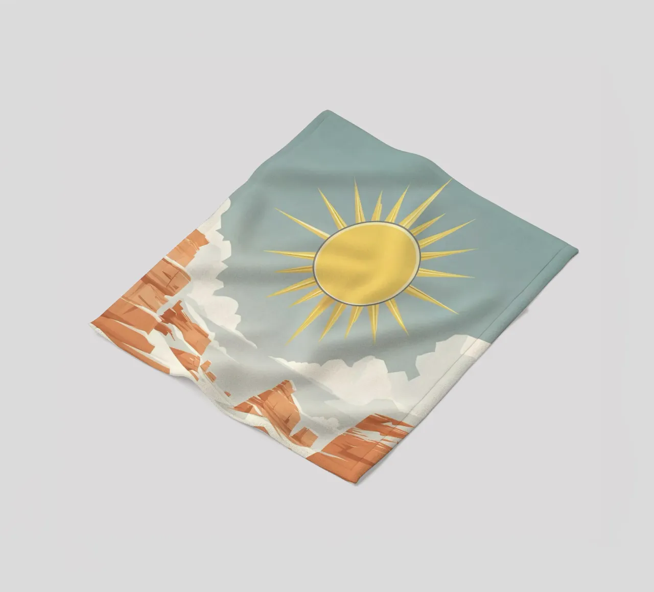 Sonne mit einfachen Strahlen Fleecedecke von LIFESTYLE OBJECTS