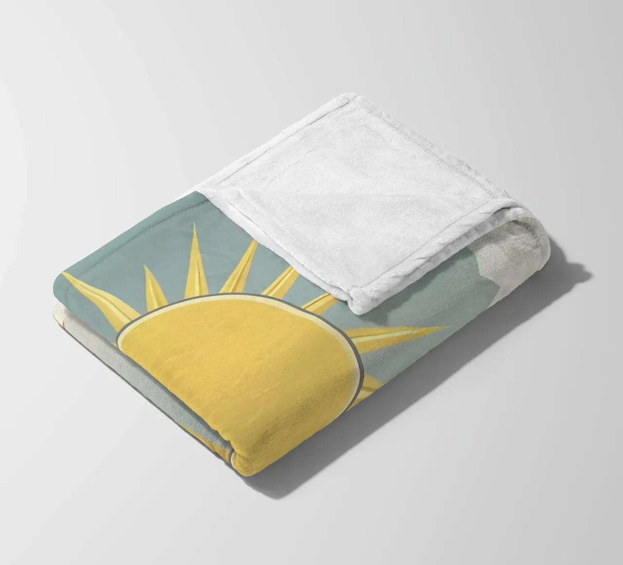 Sonne mit einfachen Strahlen Fleecedecke von LIFESTYLE OBJECTS