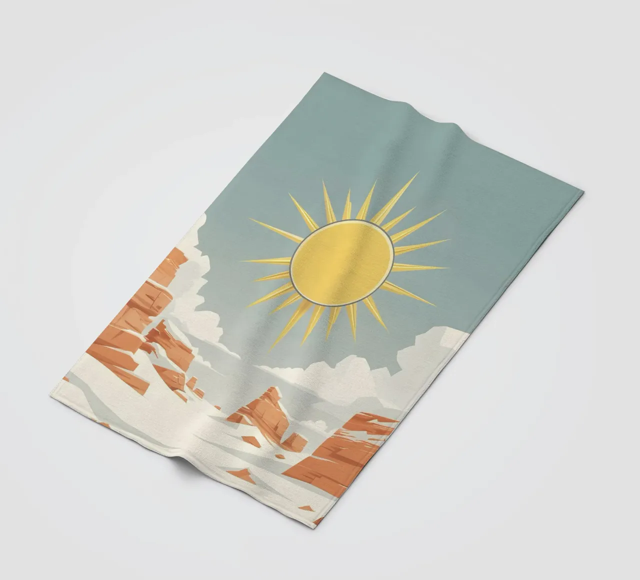 Sonne mit einfachen Strahlen Fleecedecke von LIFESTYLE OBJECTS