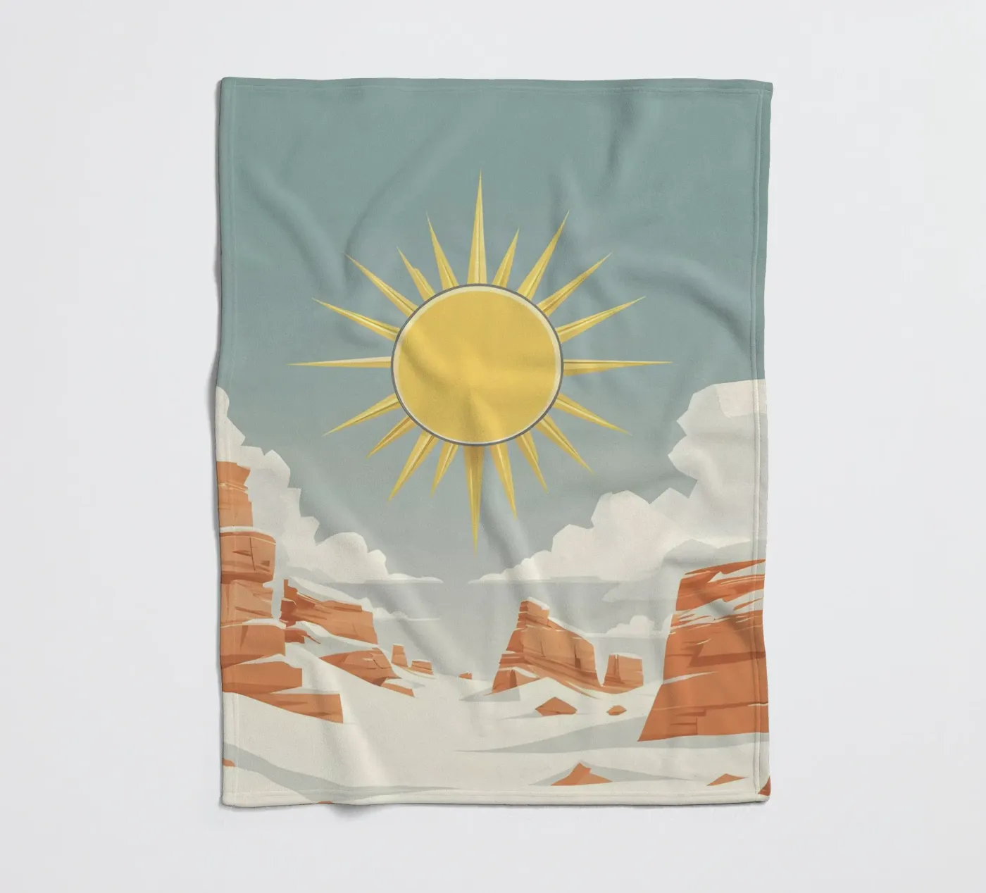 Sun with simple rays Fleecedecke von LIFESTYLE OBJECTS