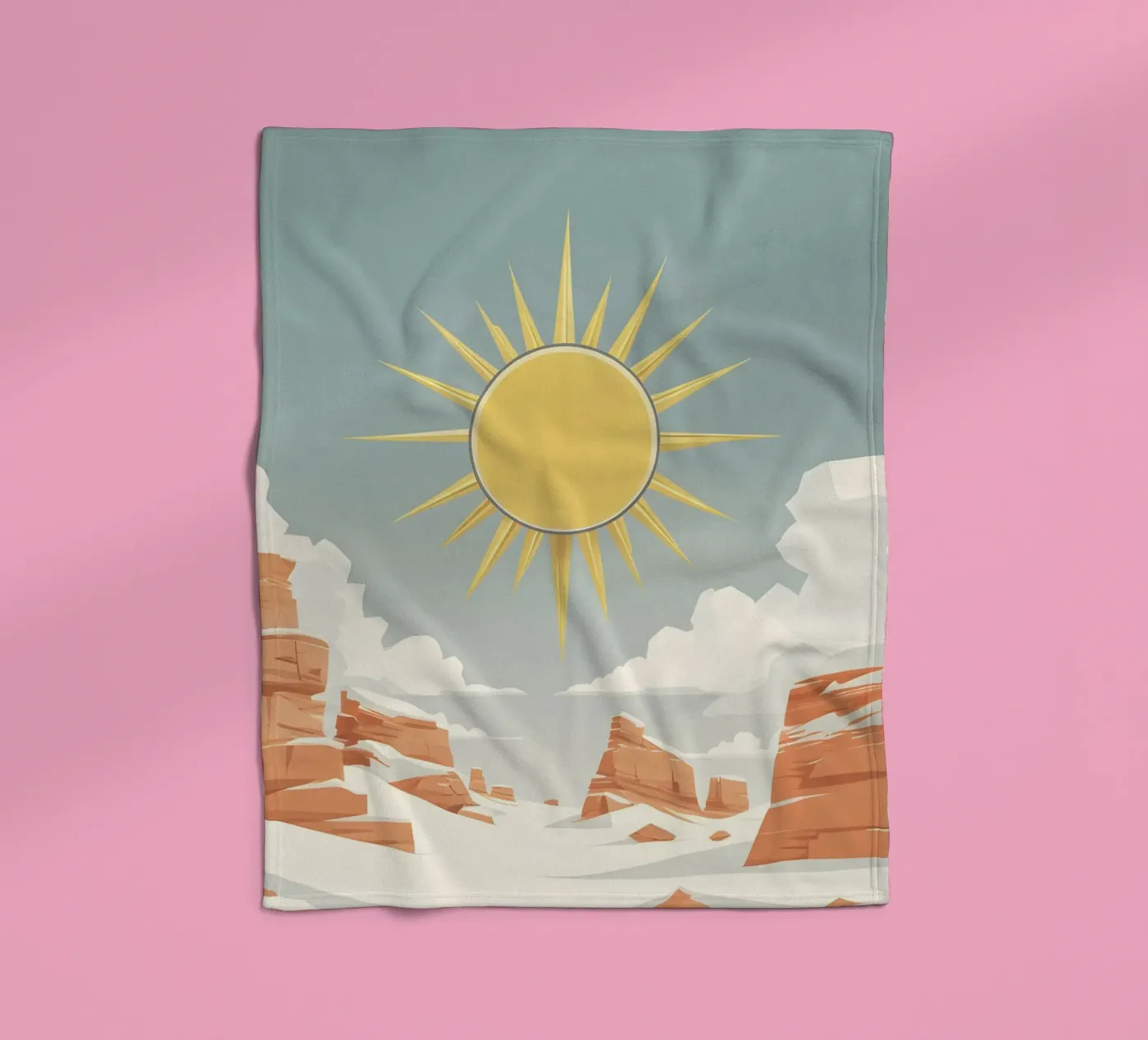 Sun with simple rays Fleecedecke von LIFESTYLE OBJECTS