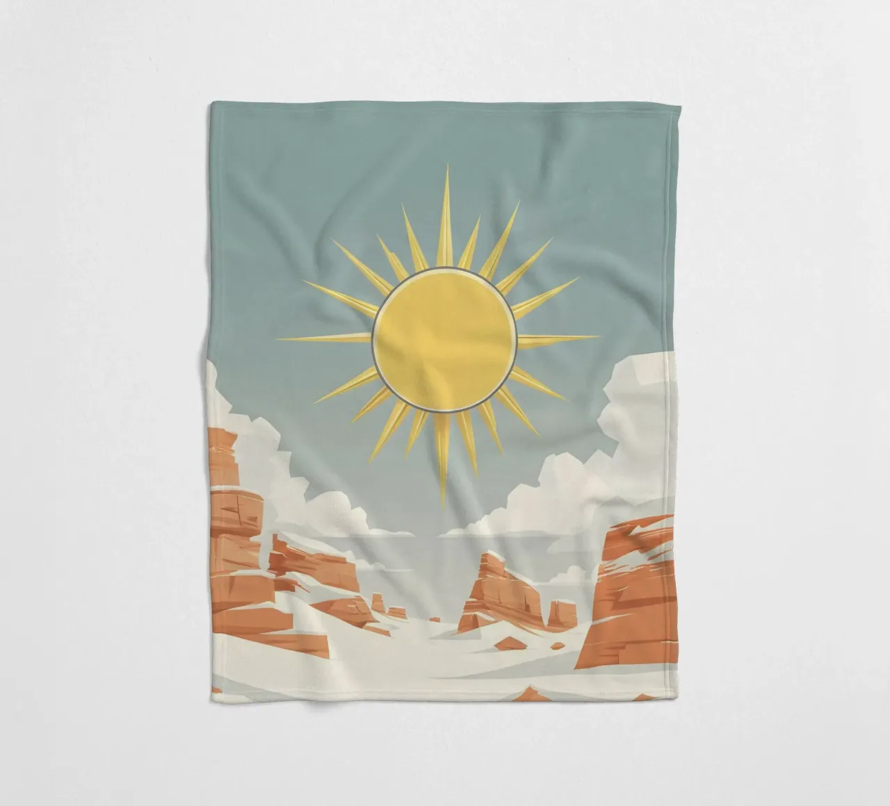 Sonne mit einfachen Strahlen Fleecedecke von LIFESTYLE OBJECTS