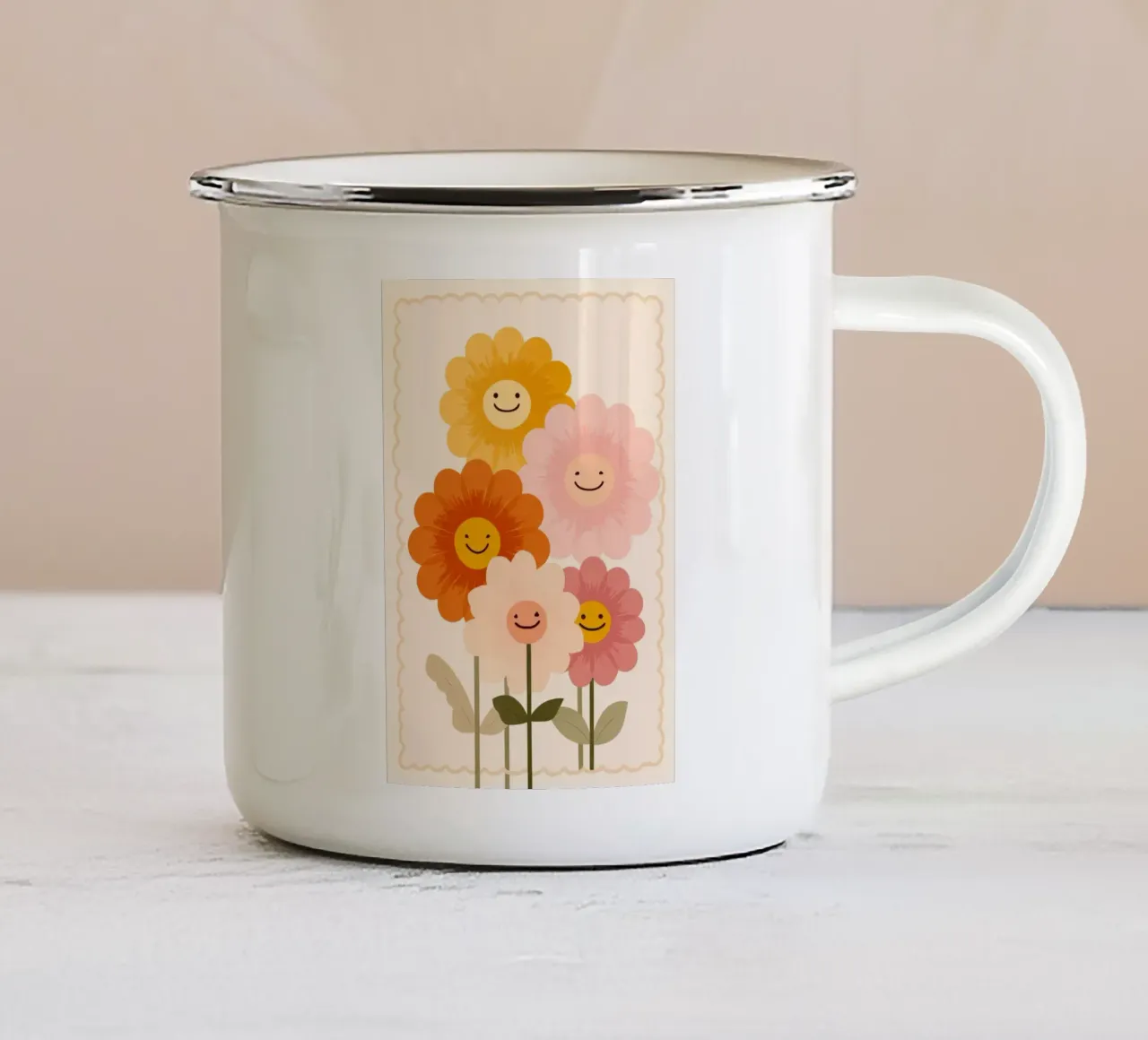 The Happy Garden tazza in smalto da Kiara