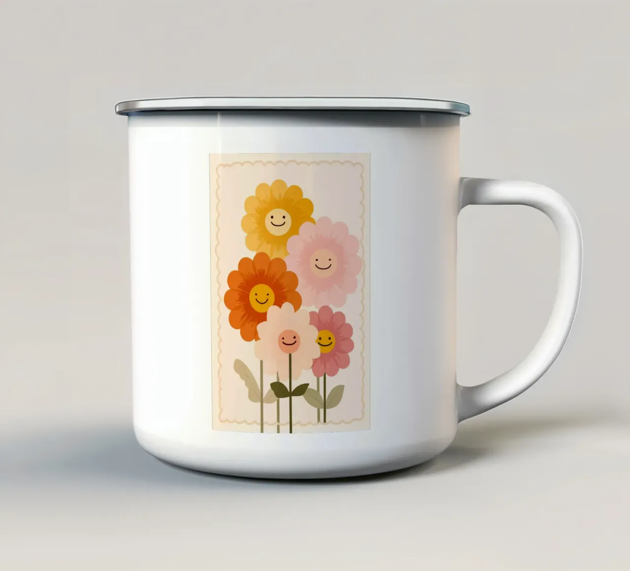 The Happy Garden tazza in smalto da Kiara