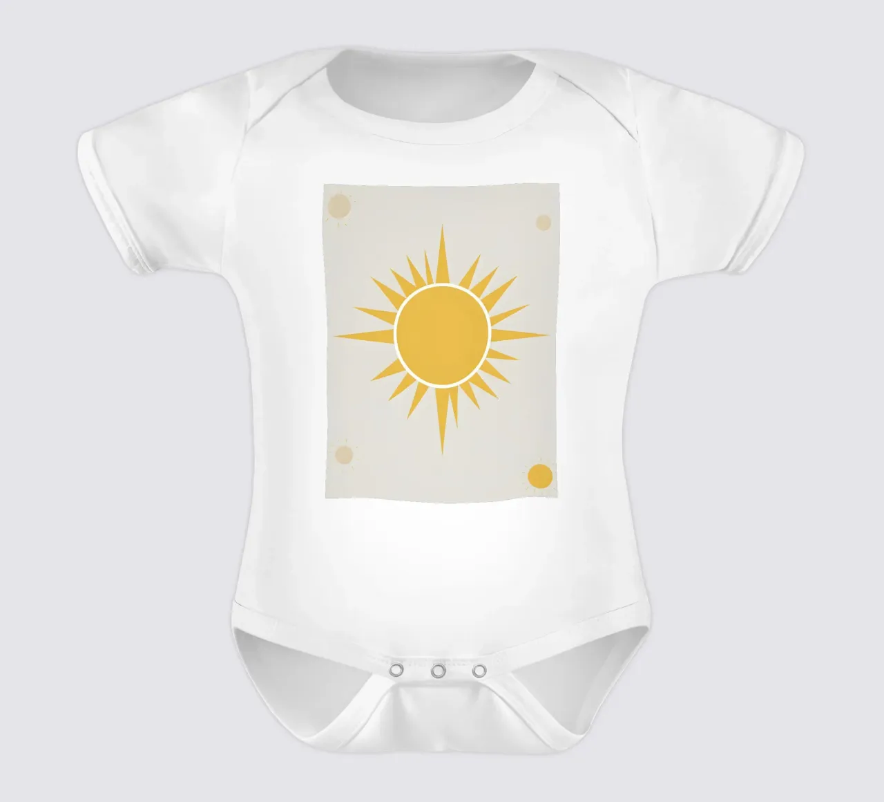 Sun with simple rays short-sleeve baby romper by LIFESTYLE OBJECTS