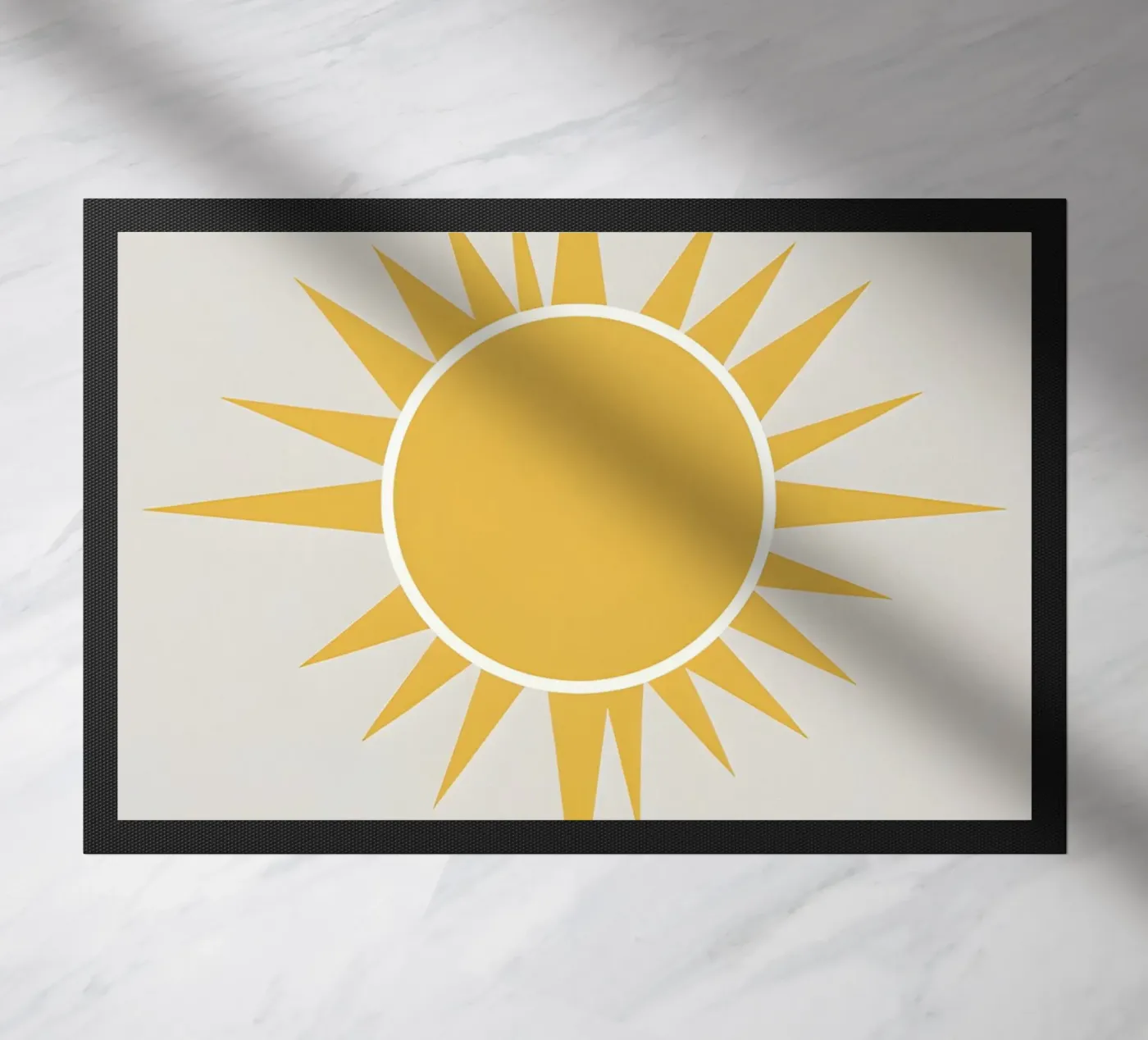 Sun with simple rays doormat by LIFESTYLE OBJECTS