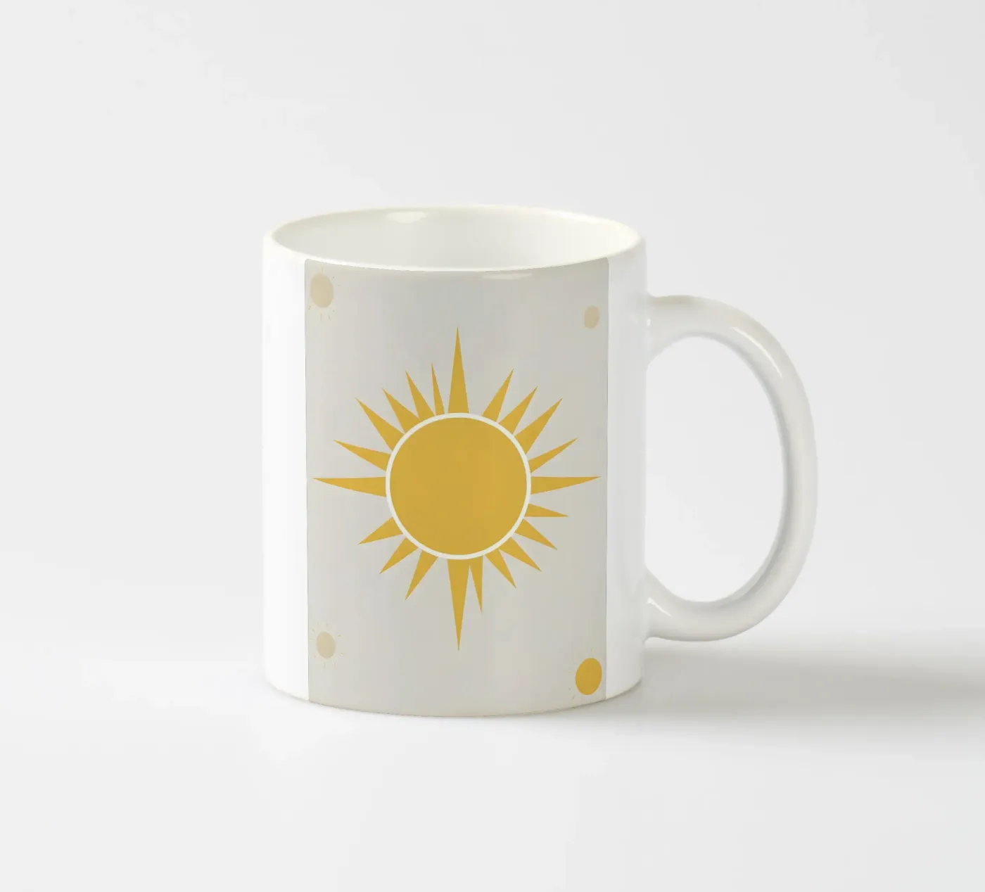 Sun with simple rays ceramic mug by LIFESTYLE OBJECTS