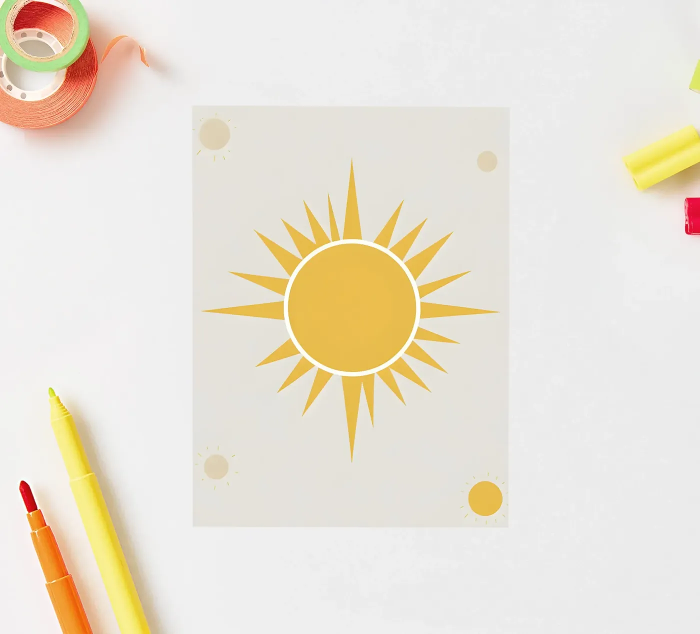 Sun with simple rays sticker by LIFESTYLE OBJECTS