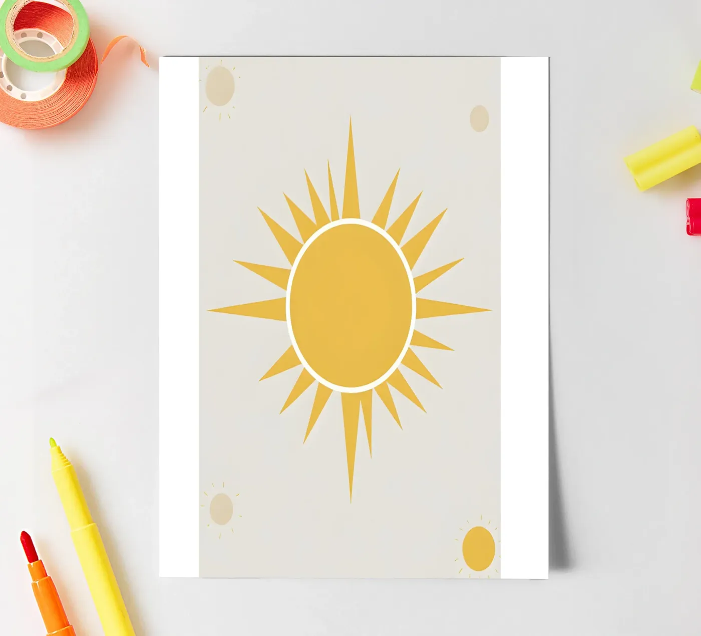 Sun with simple rays sticker sheet by LIFESTYLE OBJECTS