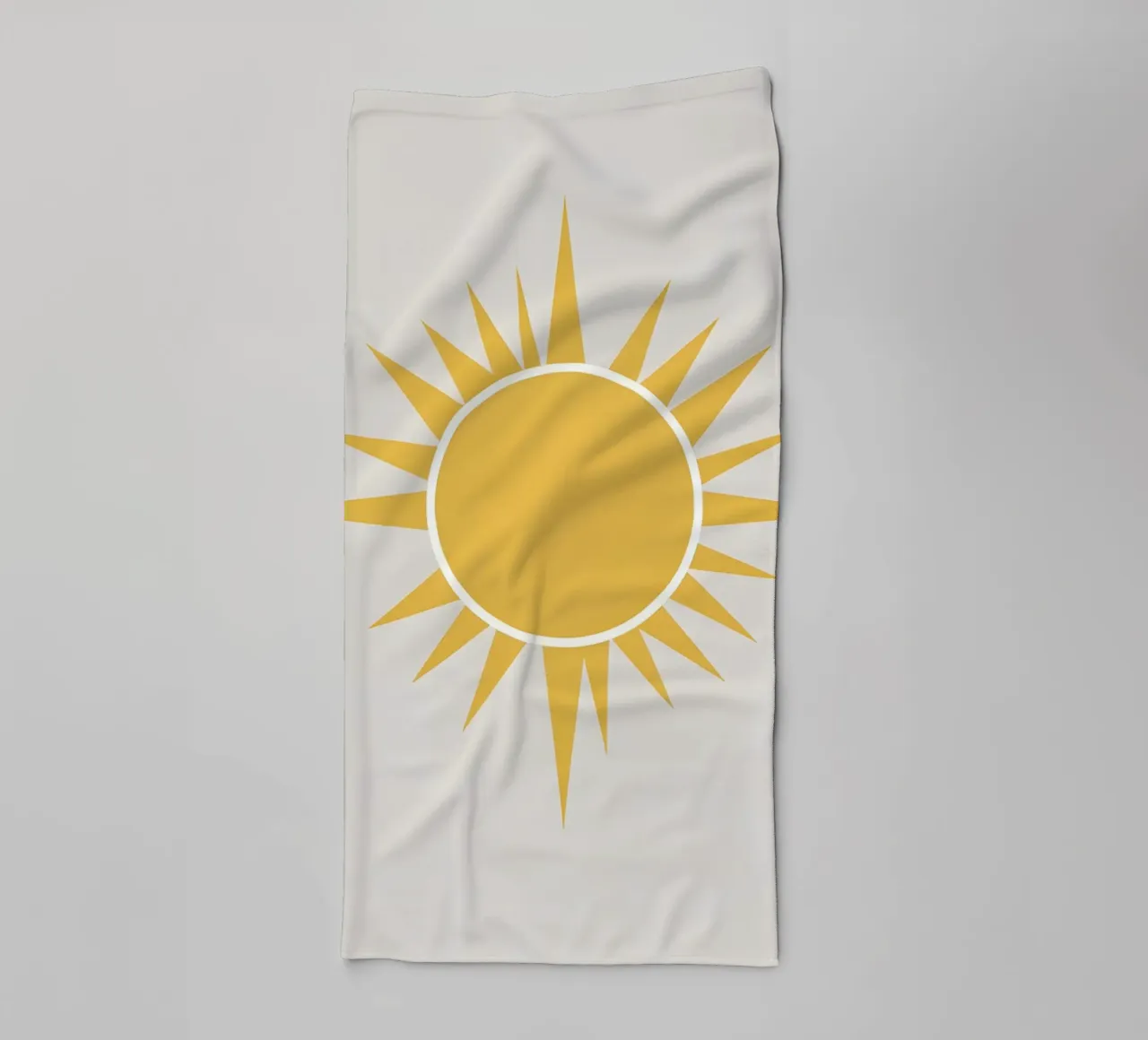 Sun with simple rays towel by LIFESTYLE OBJECTS