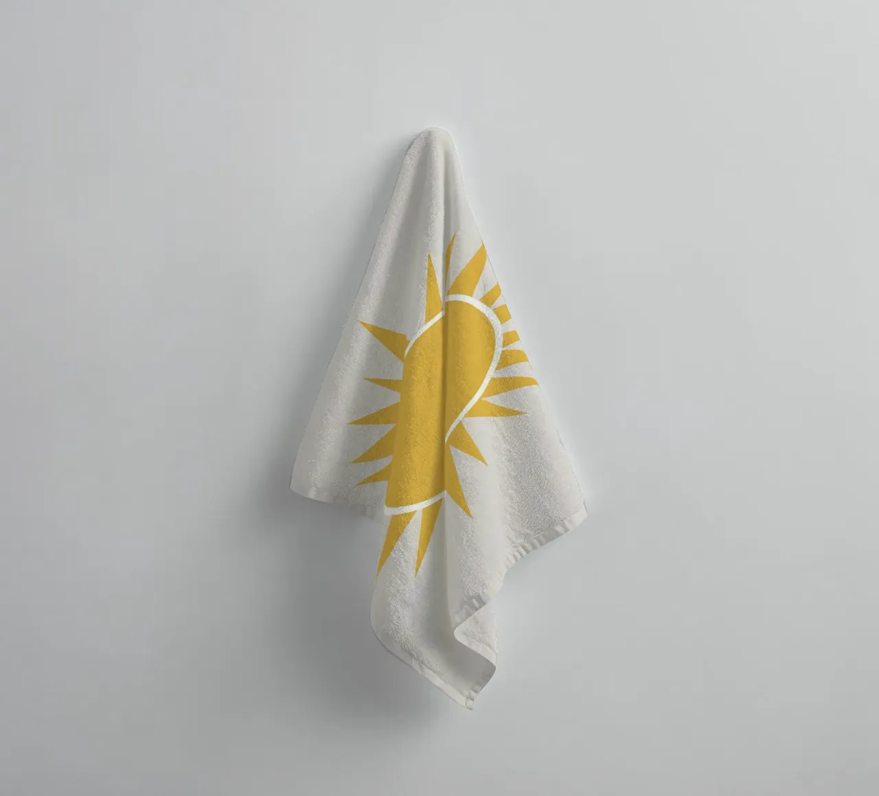 Sun with simple rays towel by LIFESTYLE OBJECTS