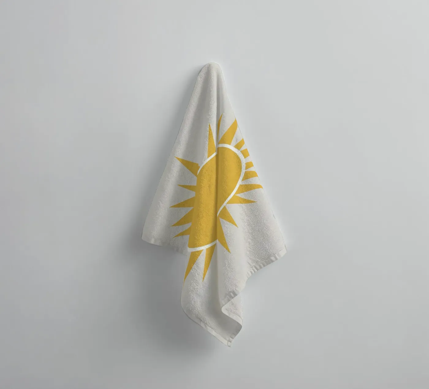 Sun with simple rays towel by LIFESTYLE OBJECTS