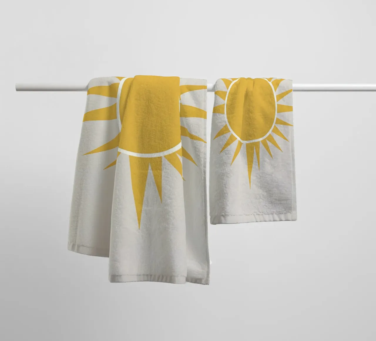 Sun with simple rays towel by LIFESTYLE OBJECTS