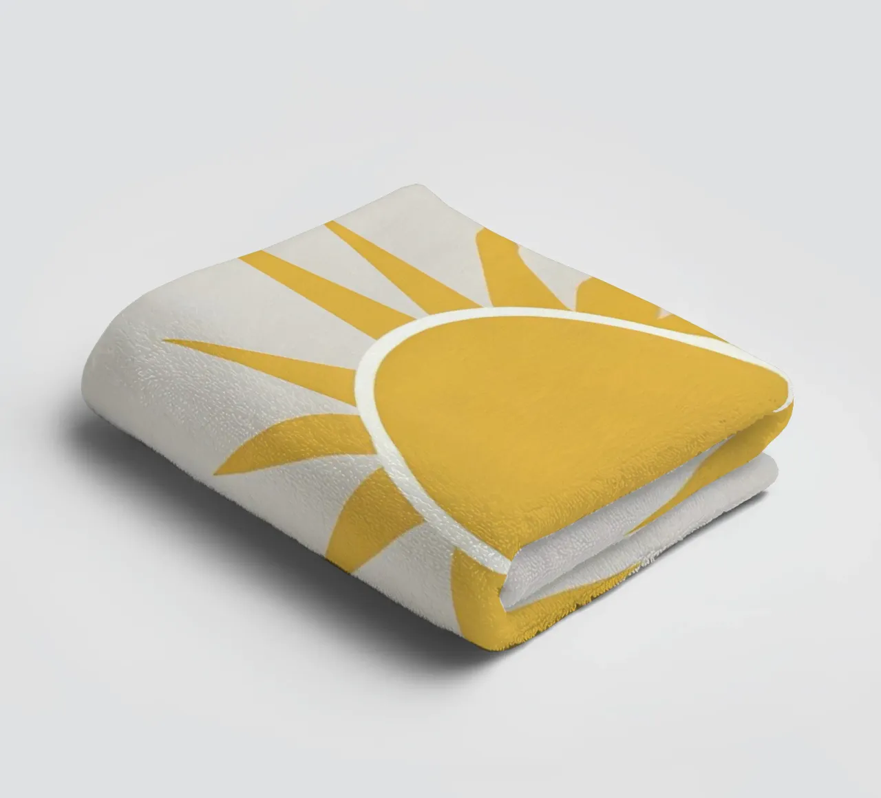 Sun with simple rays towel by LIFESTYLE OBJECTS