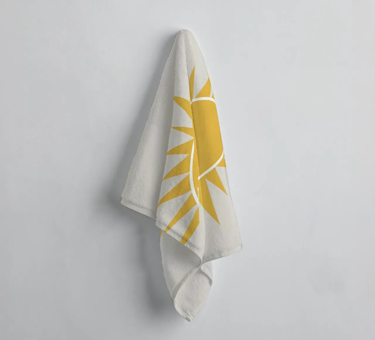 Sun with simple rays towel by LIFESTYLE OBJECTS