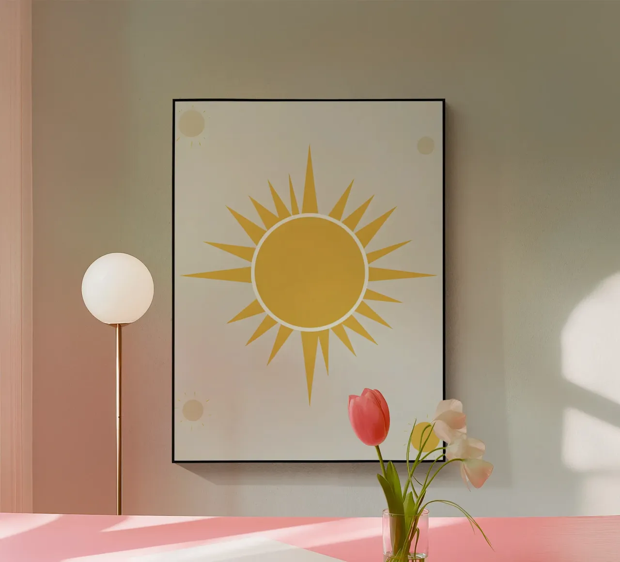 Sun with simple rays acrylic glass by LIFESTYLE OBJECTS