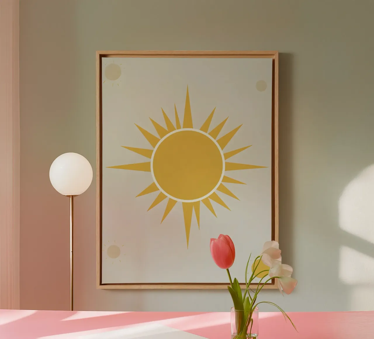 Sun with simple rays canvas by LIFESTYLE OBJECTS