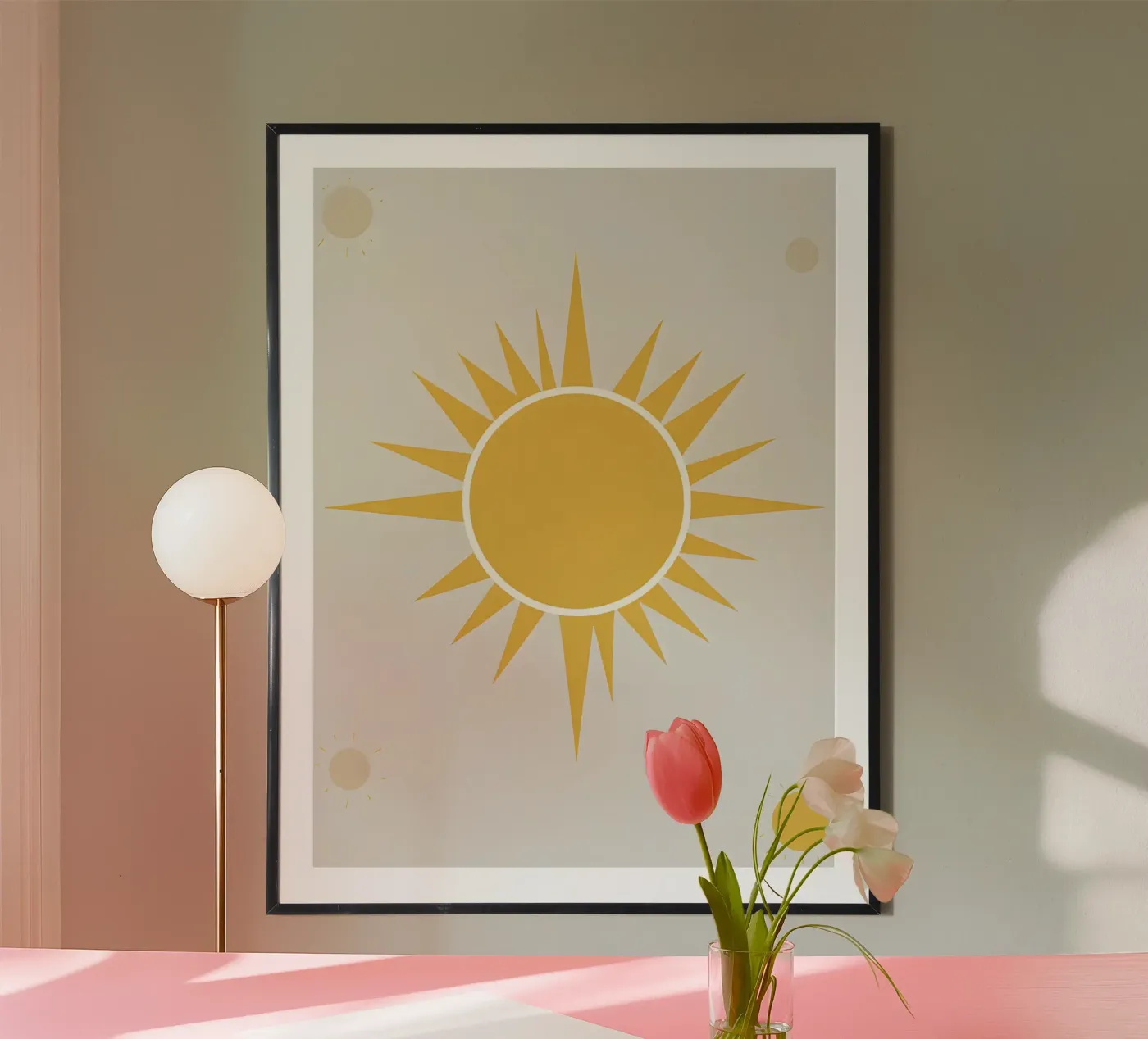Sun with simple rays poster by LIFESTYLE OBJECTS