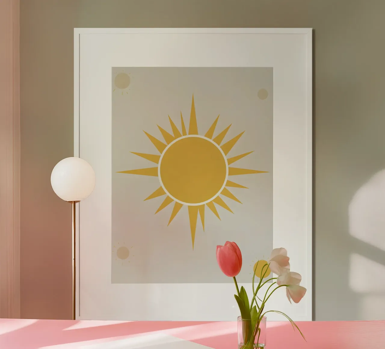 Sun with simple rays hahnemühle by LIFESTYLE OBJECTS