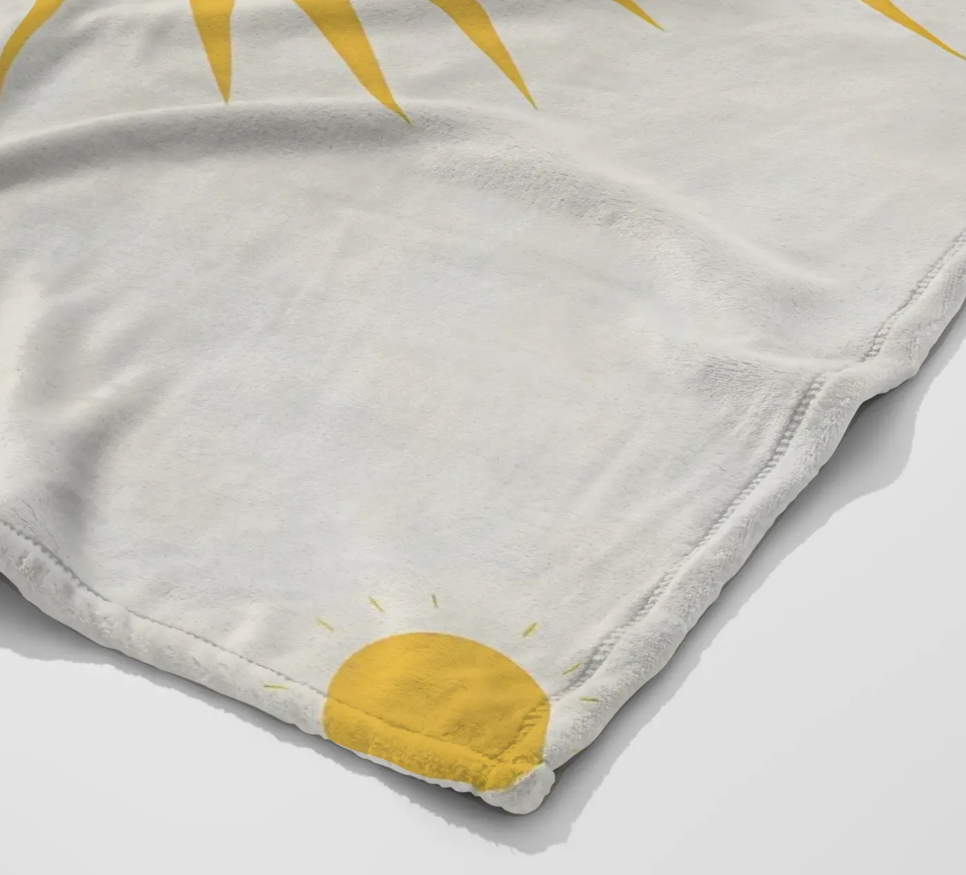 Sun with simple rays fleece blanket by LIFESTYLE OBJECTS