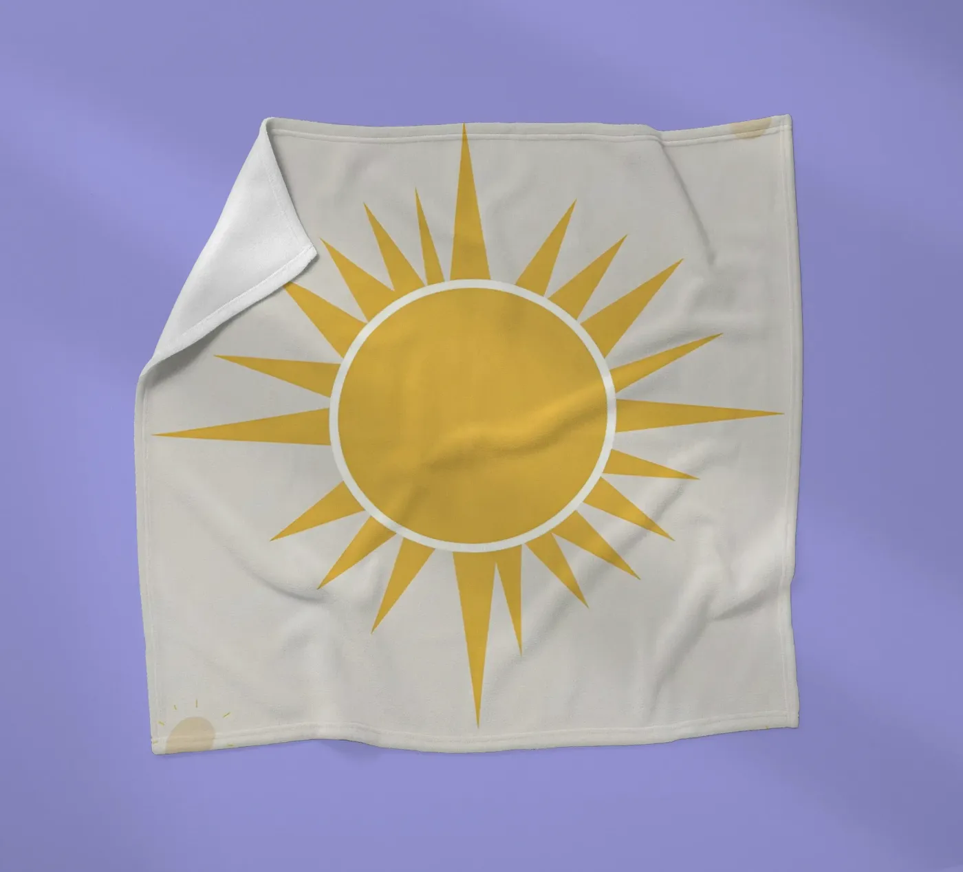 Sun with simple rays fleece blanket by LIFESTYLE OBJECTS