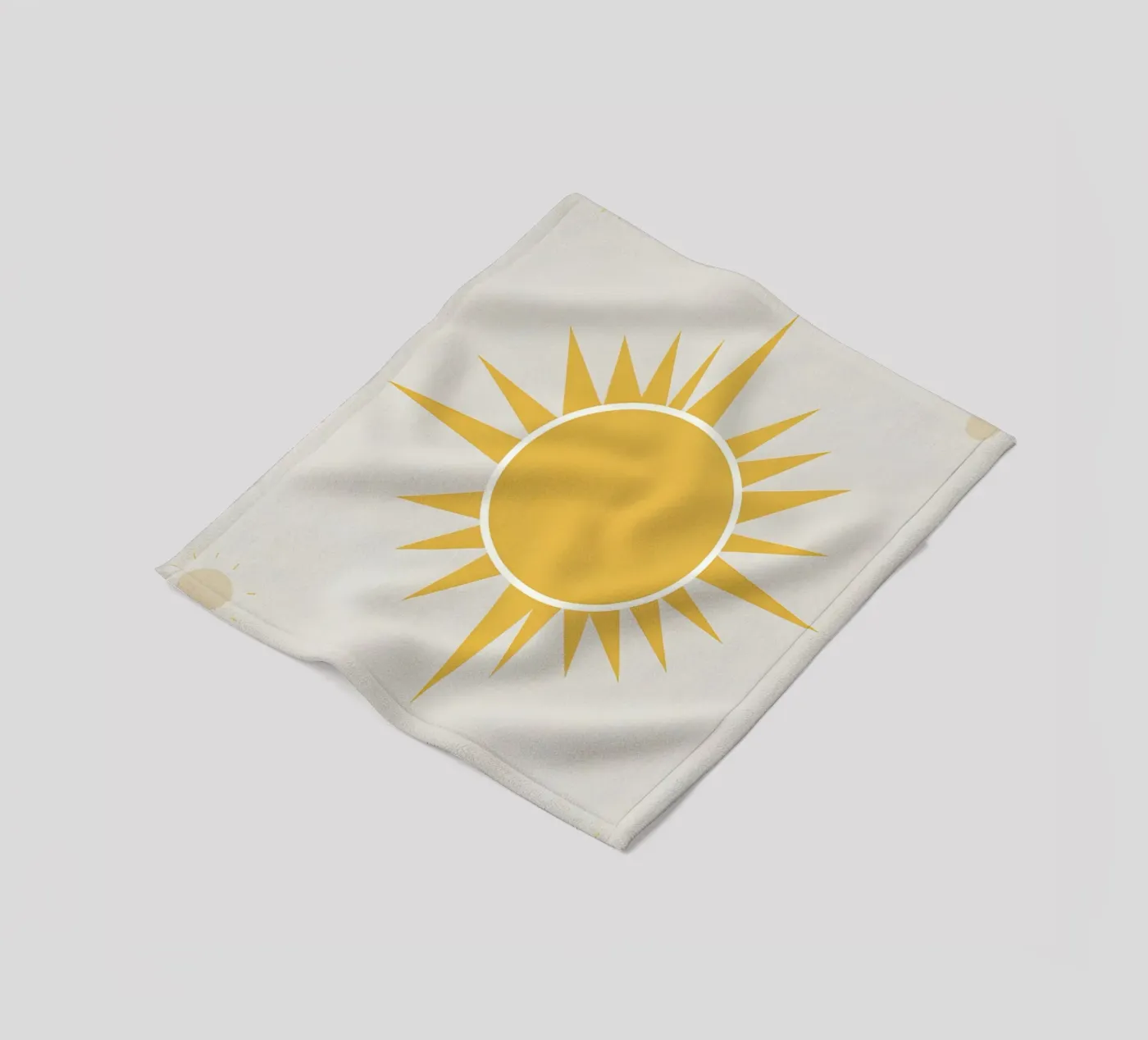 Sun with simple rays fleece blanket by LIFESTYLE OBJECTS