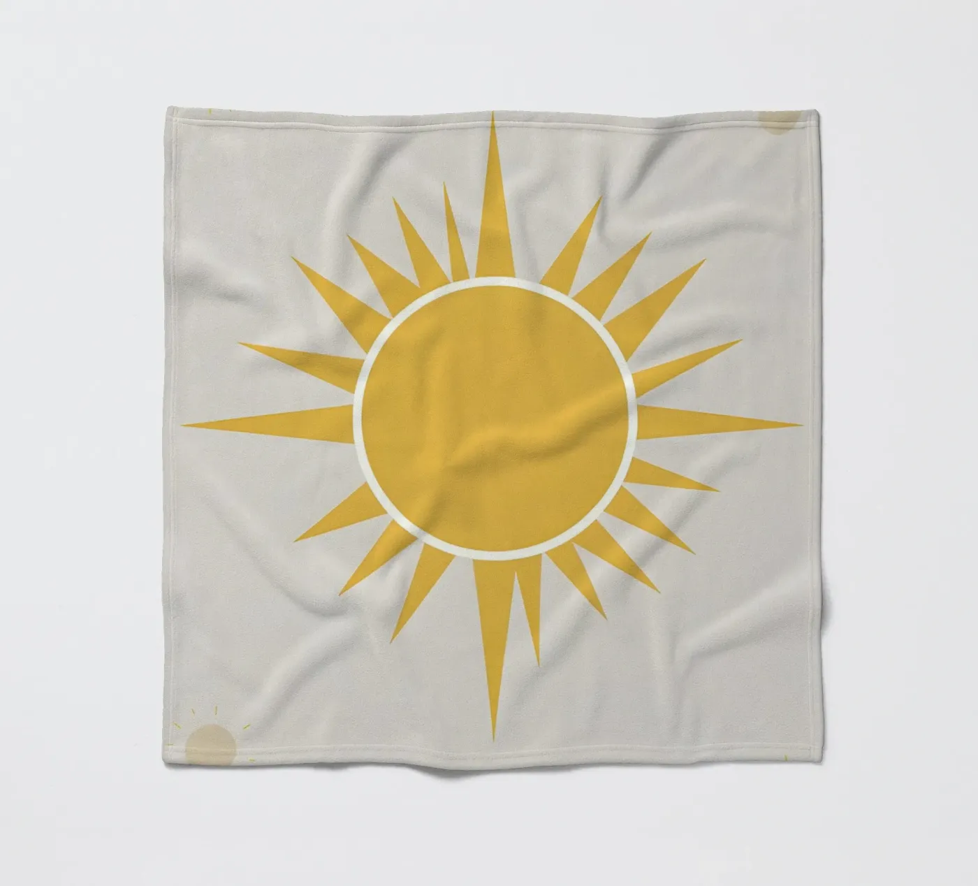 Sun with simple rays fleece blanket by LIFESTYLE OBJECTS