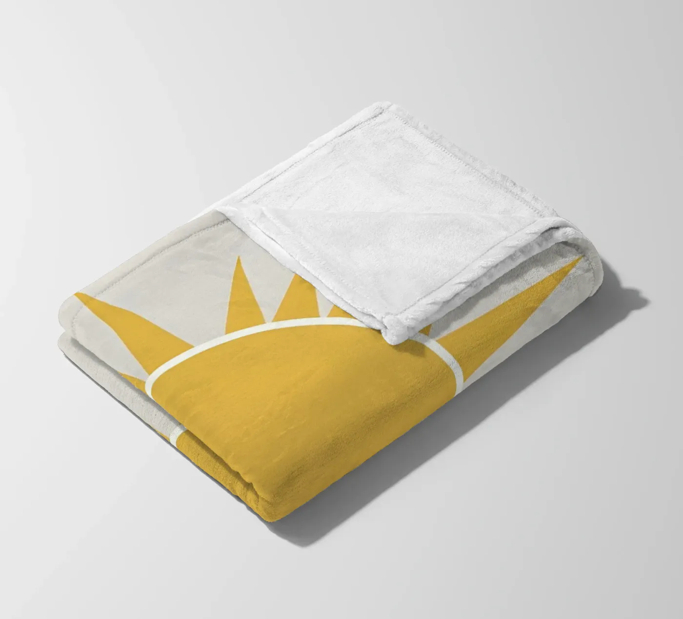 Sun with simple rays fleece blanket by LIFESTYLE OBJECTS