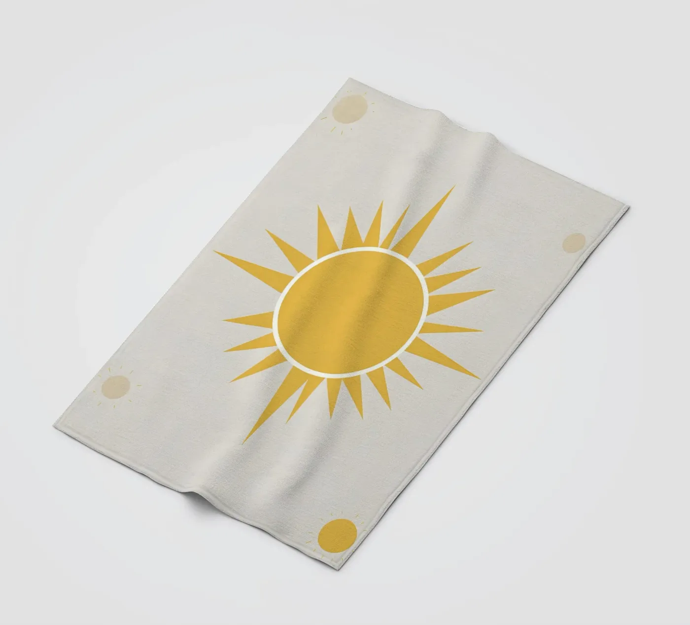 Sun with simple rays fleece blanket by LIFESTYLE OBJECTS