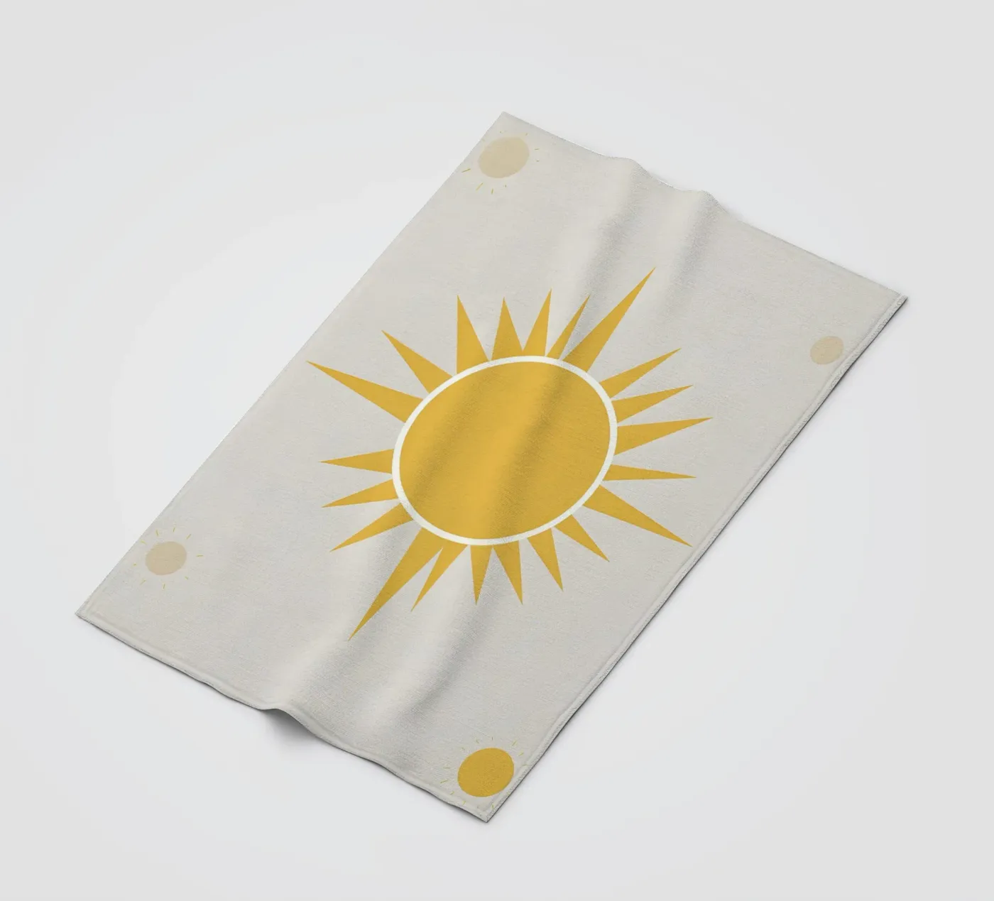 Sonne mit einfachen Strahlen Fleecedecke von LIFESTYLE OBJECTS