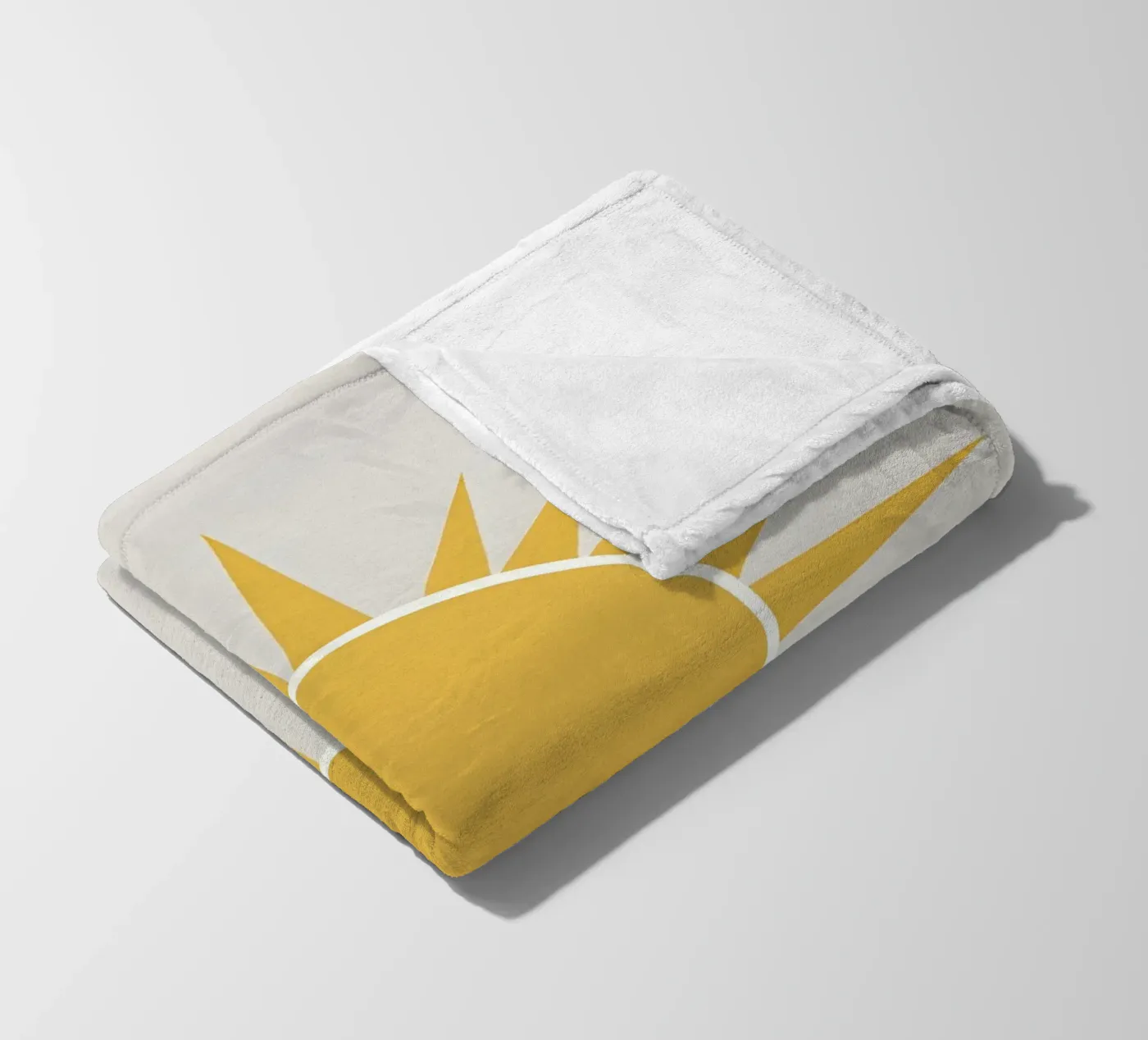 Sun with simple rays fleece blanket by LIFESTYLE OBJECTS