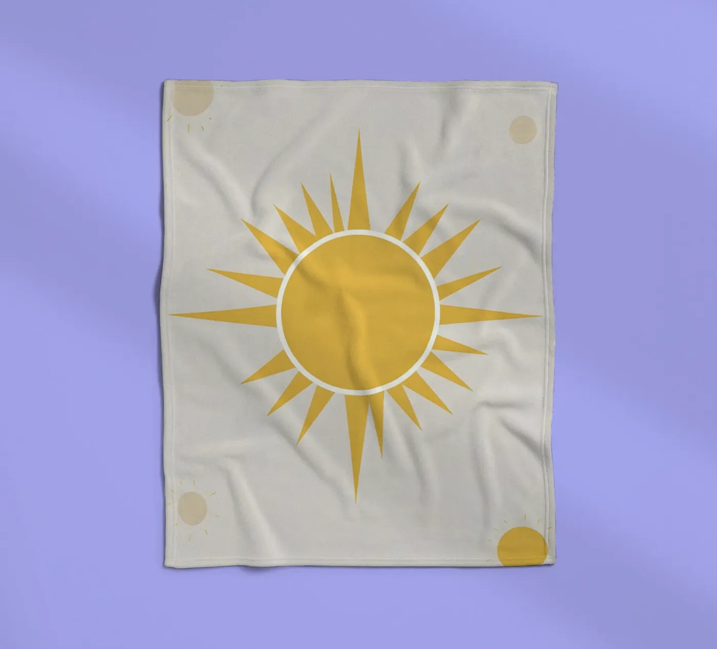 Sonne mit einfachen Strahlen Fleecedecke von LIFESTYLE OBJECTS