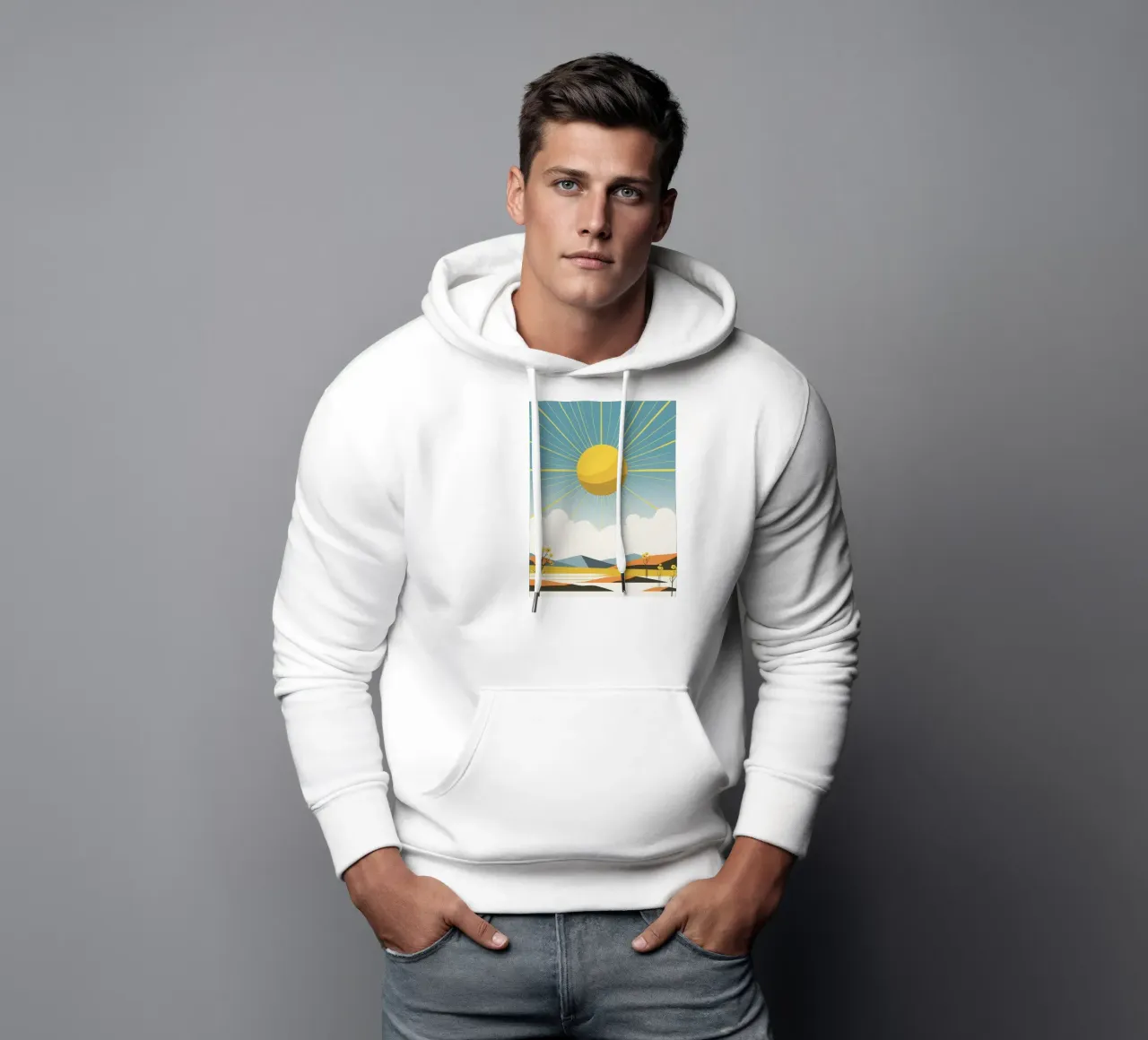 Sole con raggi semplici felpa con cappuccio da LIFESTYLE OBJECTS