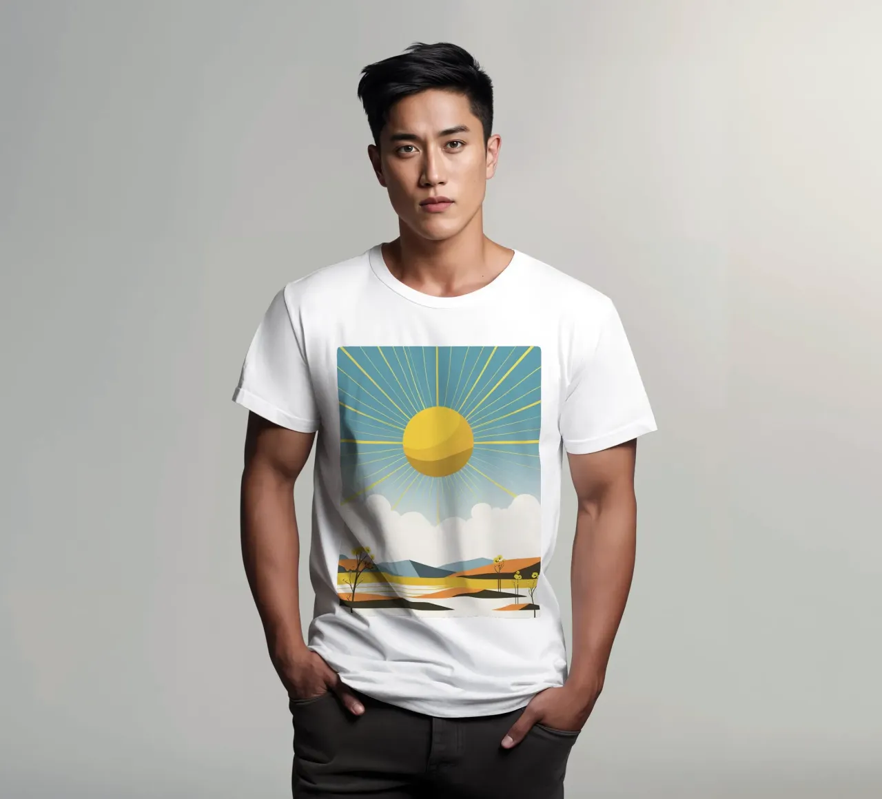 Sole con raggi semplici t-shirt da LIFESTYLE OBJECTS