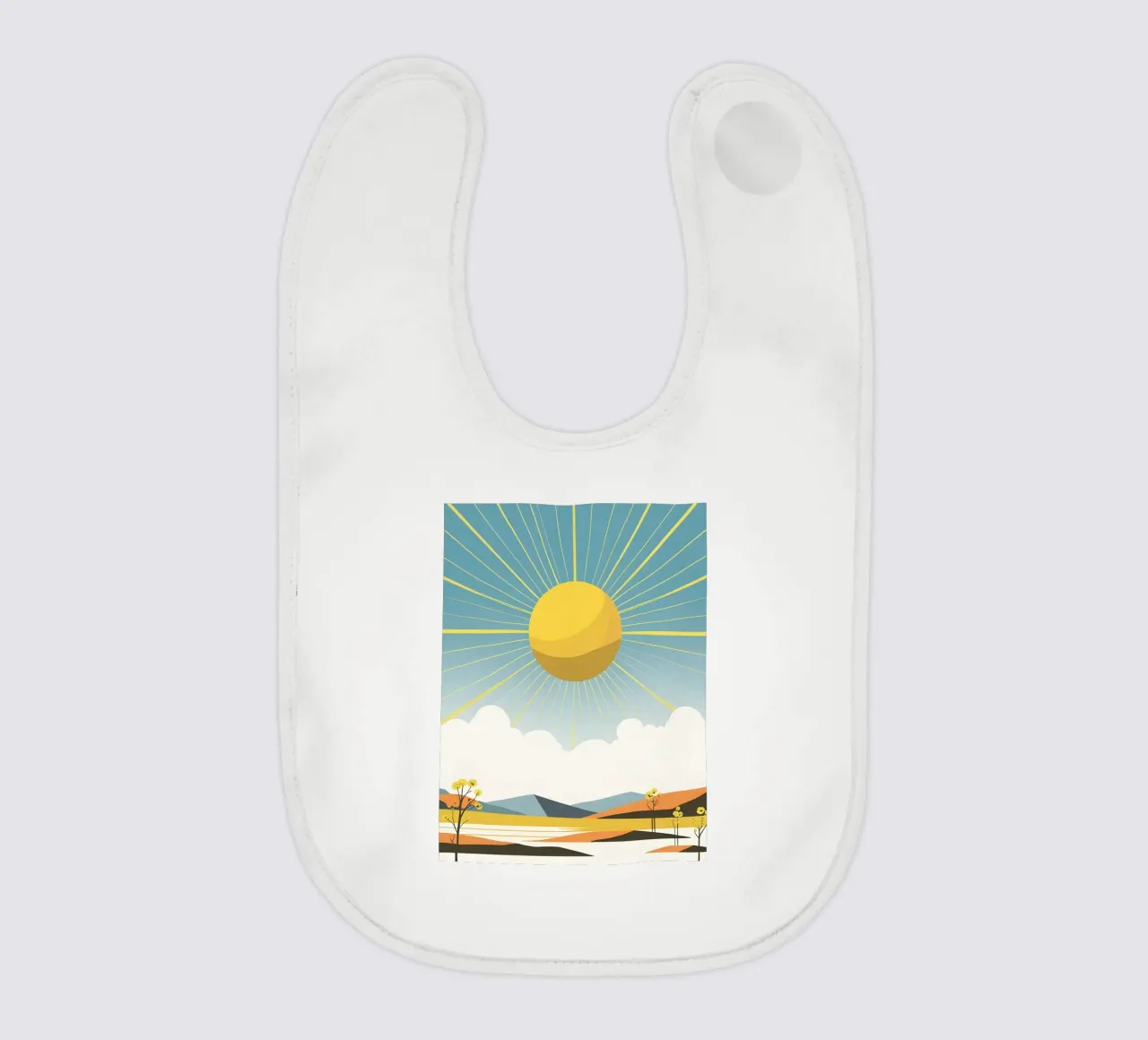 Sonne mit einfachen Strahlen Babylätzchen von LIFESTYLE OBJECTS