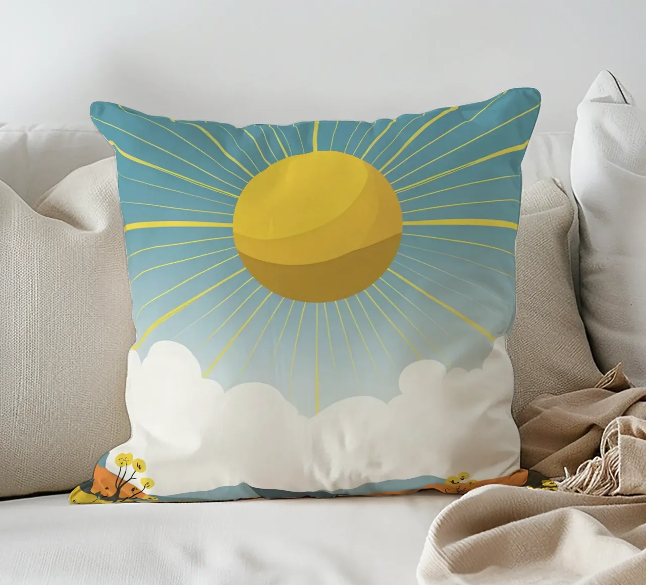Sole con raggi semplici cuscino da LIFESTYLE OBJECTS