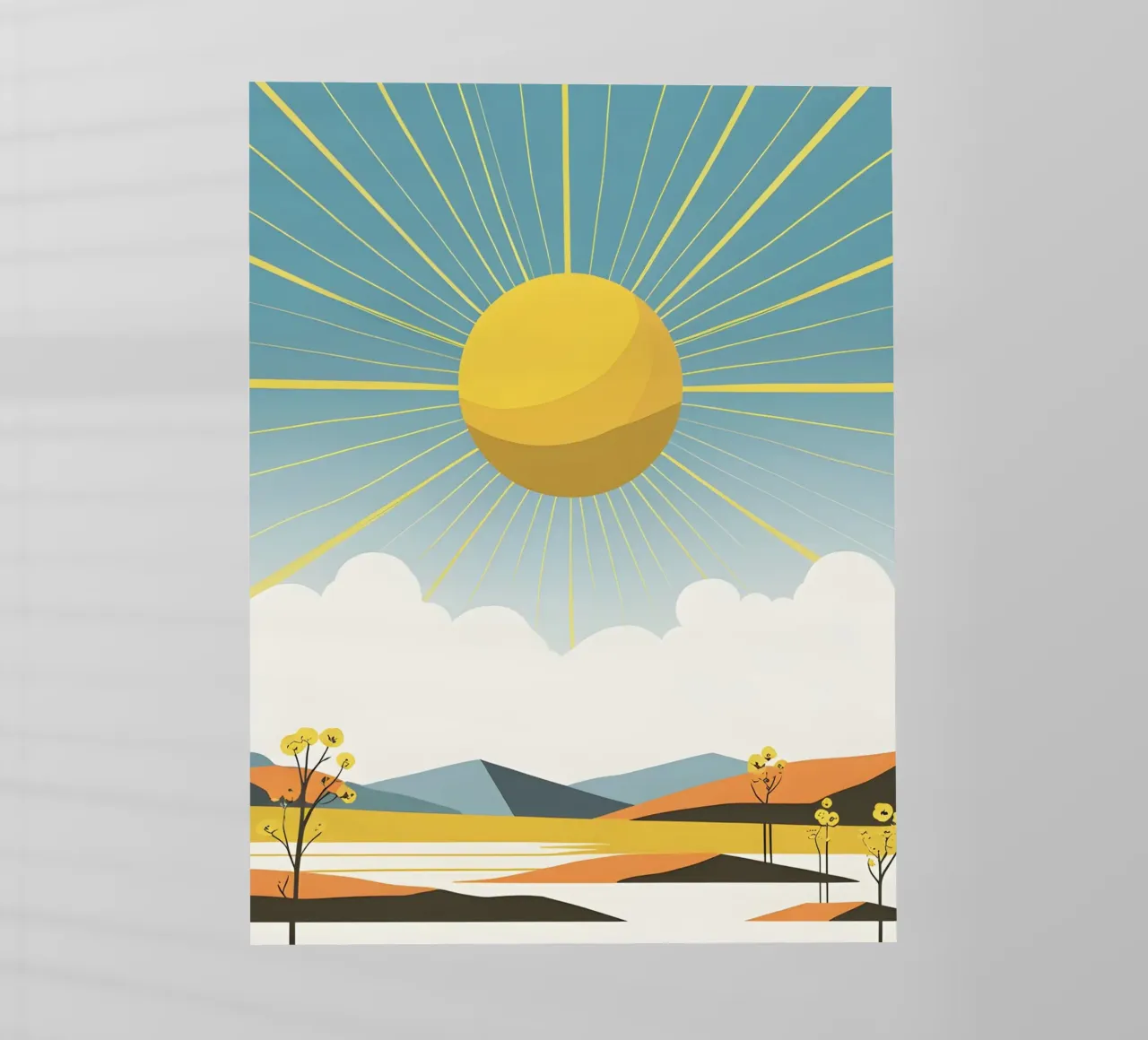 Sun with simple rays pellicola backlit da LIFESTYLE OBJECTS