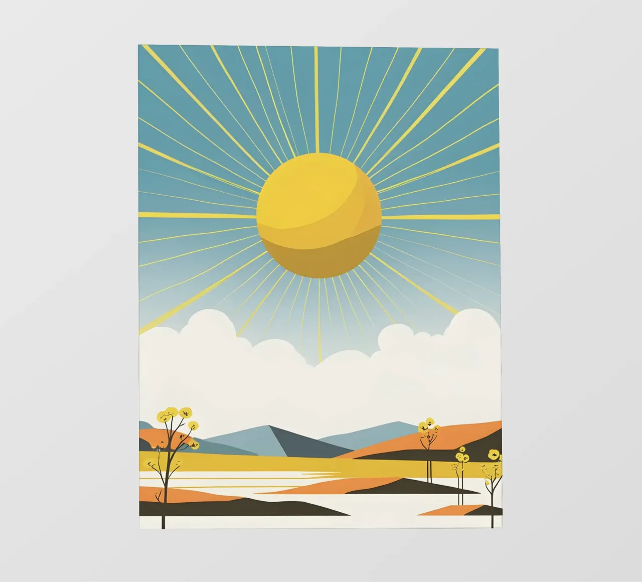 Sun with simple rays pellicola backlit da LIFESTYLE OBJECTS