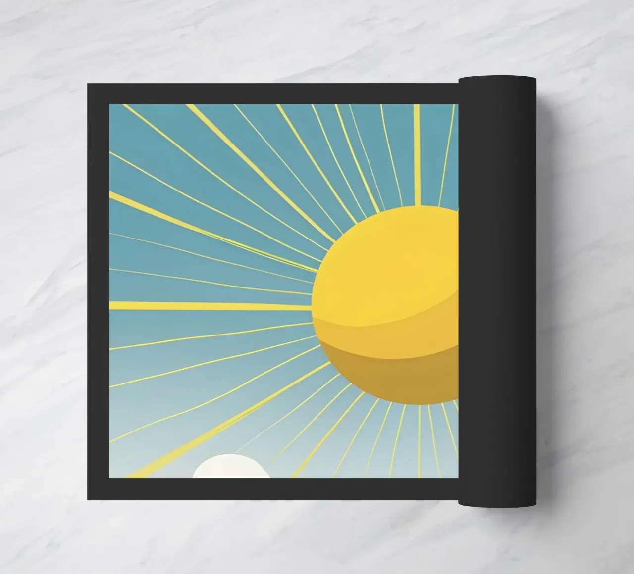 Sun with simple rays Fußmatte von LIFESTYLE OBJECTS