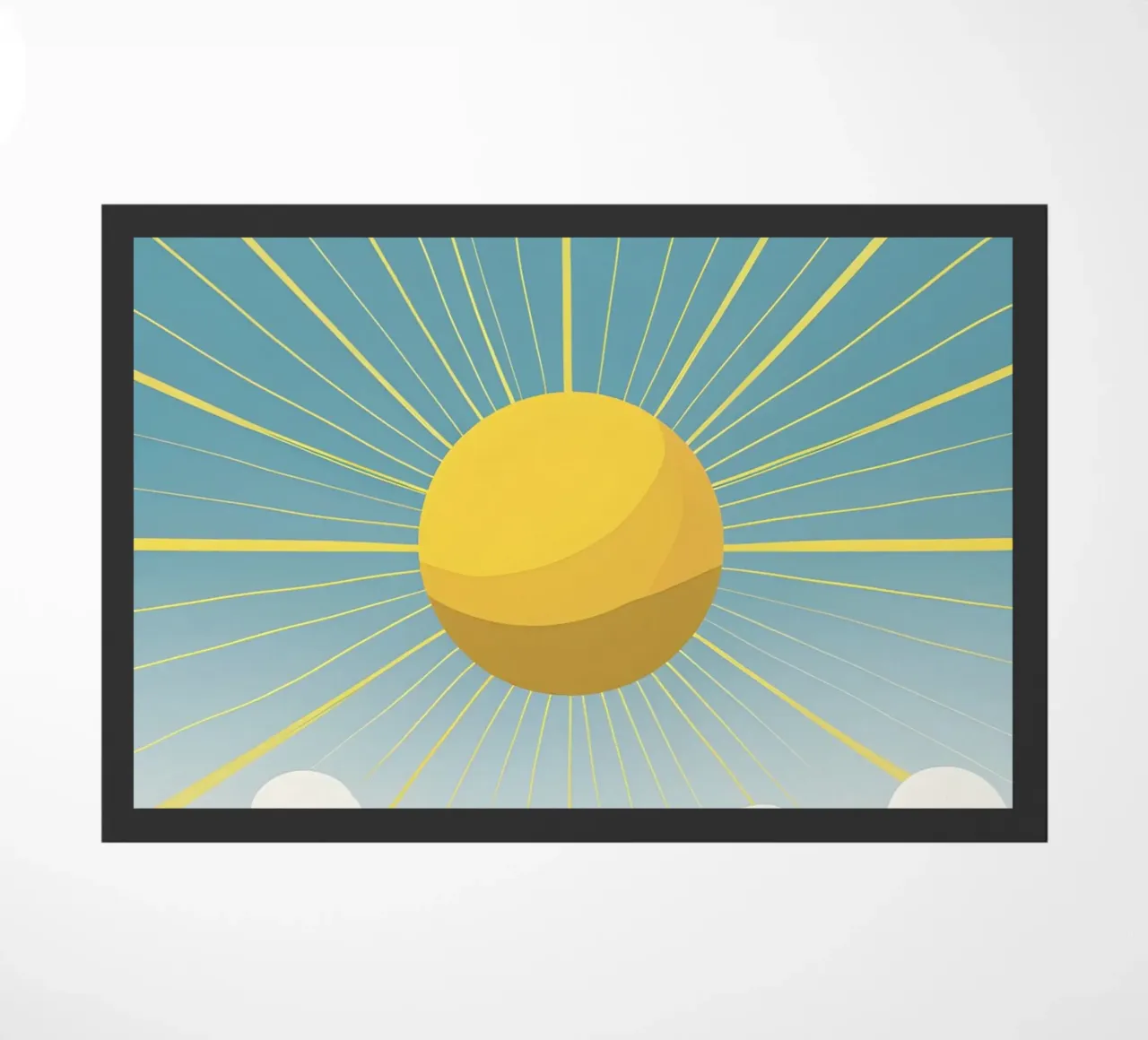Sun with simple rays Fußmatte von LIFESTYLE OBJECTS