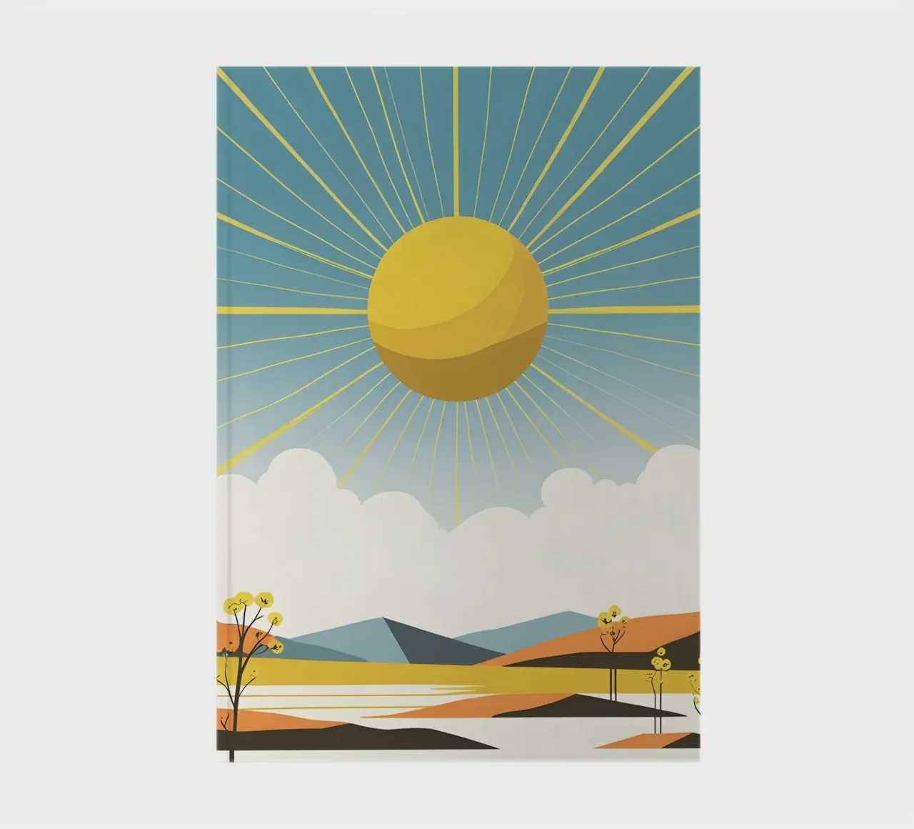Sun with simple rays notebook by LIFESTYLE OBJECTS