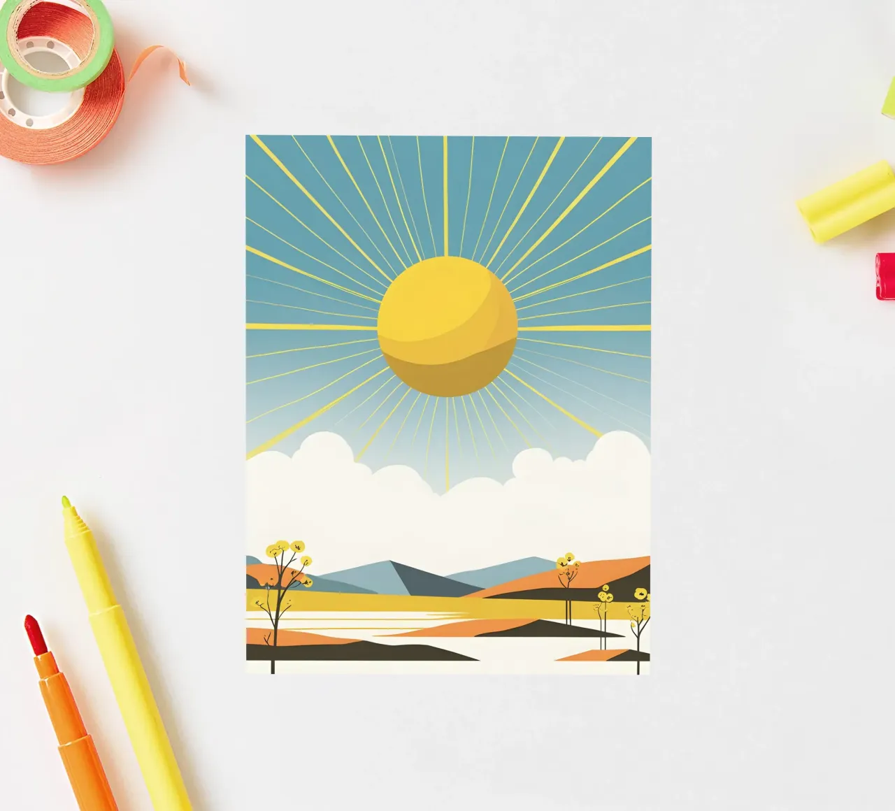 Sun with simple rays sticker by LIFESTYLE OBJECTS