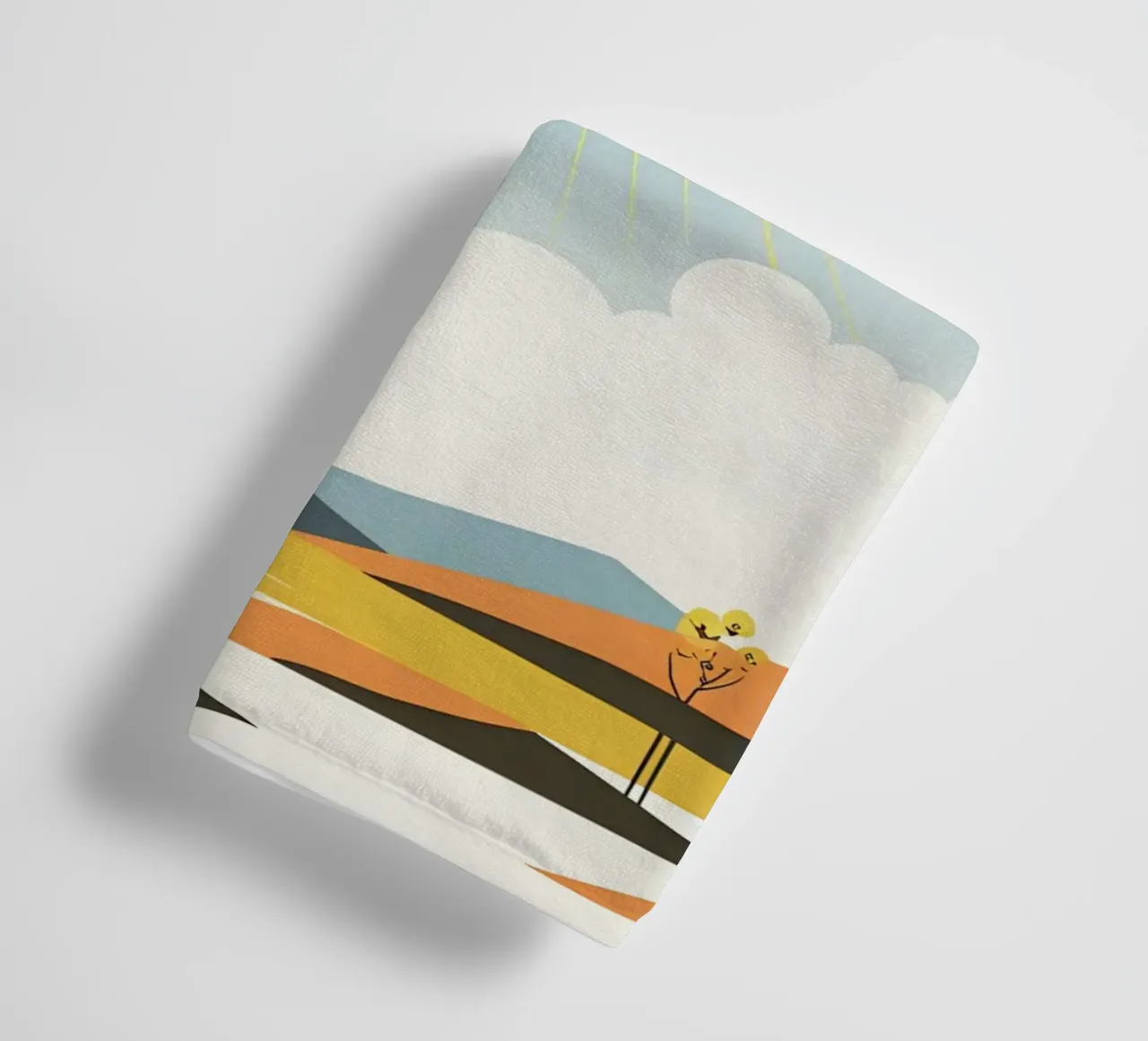 Sun with simple rays towel by LIFESTYLE OBJECTS