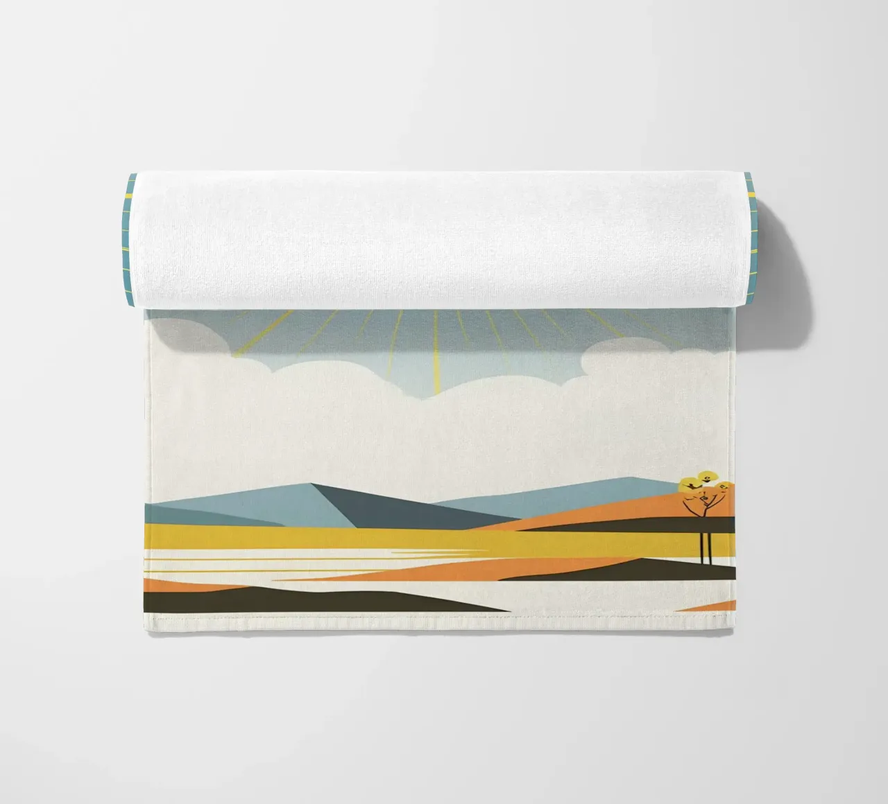 Sun with simple rays strandhanddoek van LIFESTYLE OBJECTS